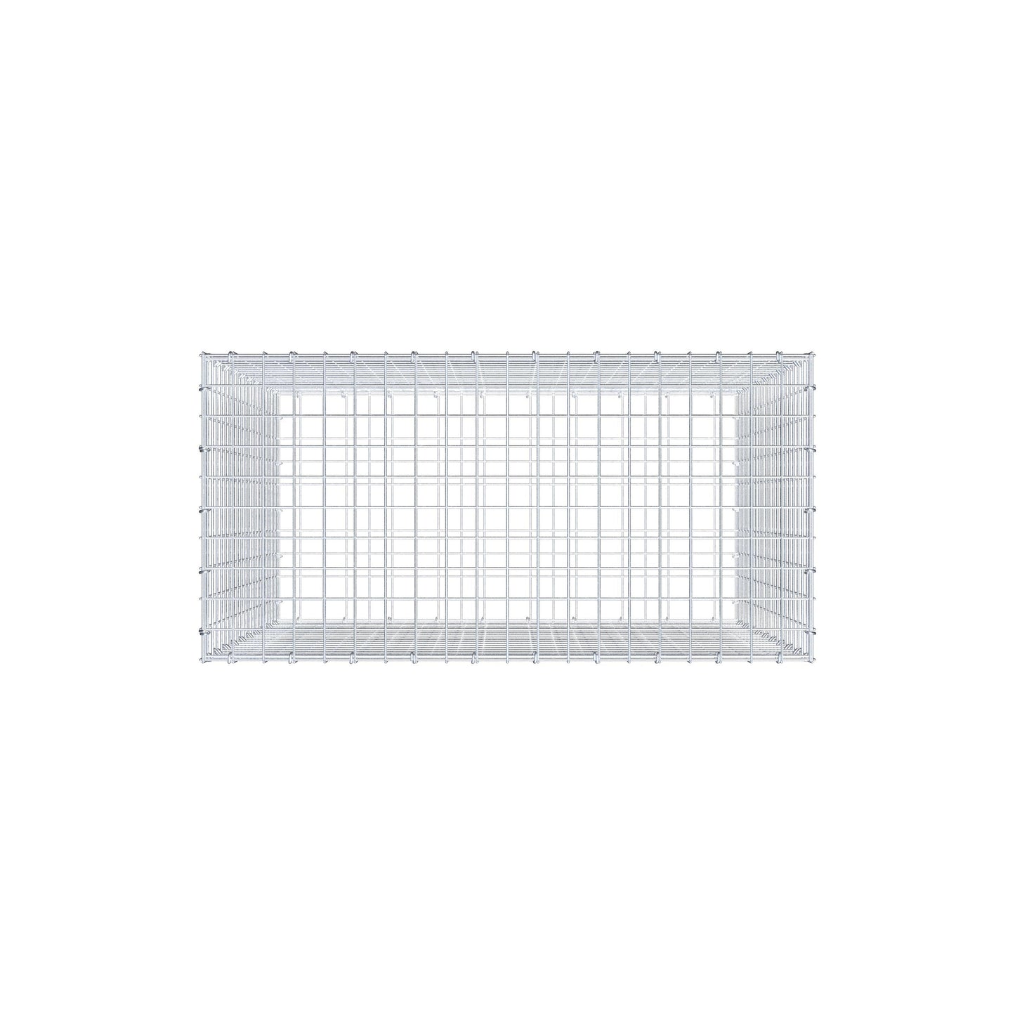 Gabion 100 cm x 100 cm x 50 cm (L x H x D), mesh size 5 cm x 5 cm, C-ring