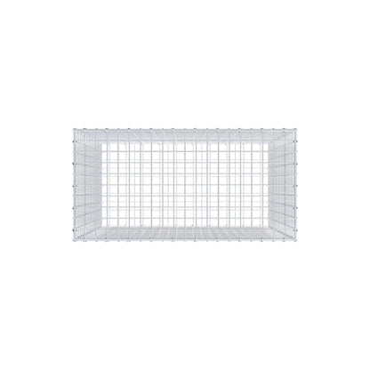 Gabion 100 cm x 100 cm x 50 cm (L x H x D), mesh size 5 cm x 5 cm, C-ring