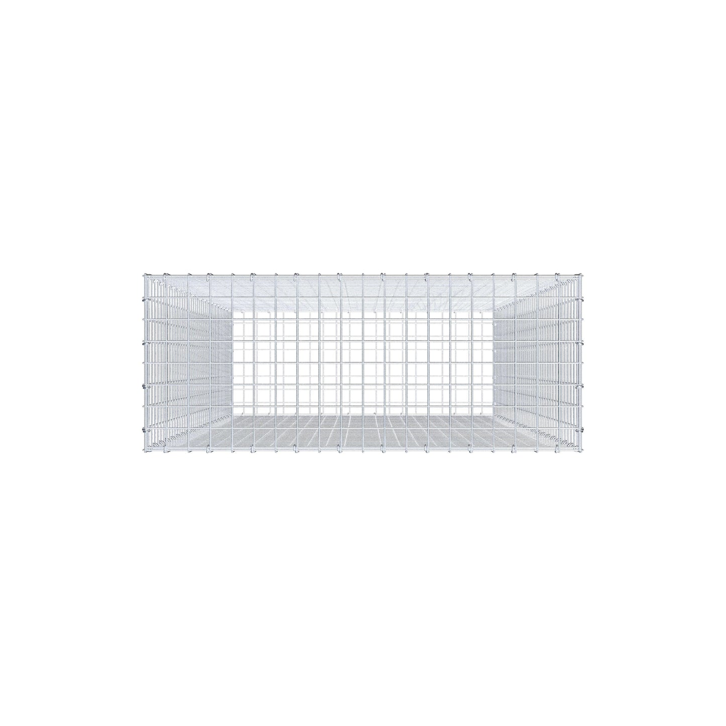 Schanskorf 200 cm x 100 cm x 40 cm (L x H x D), maaswijdte 5 cm x 5 cm, C-ring