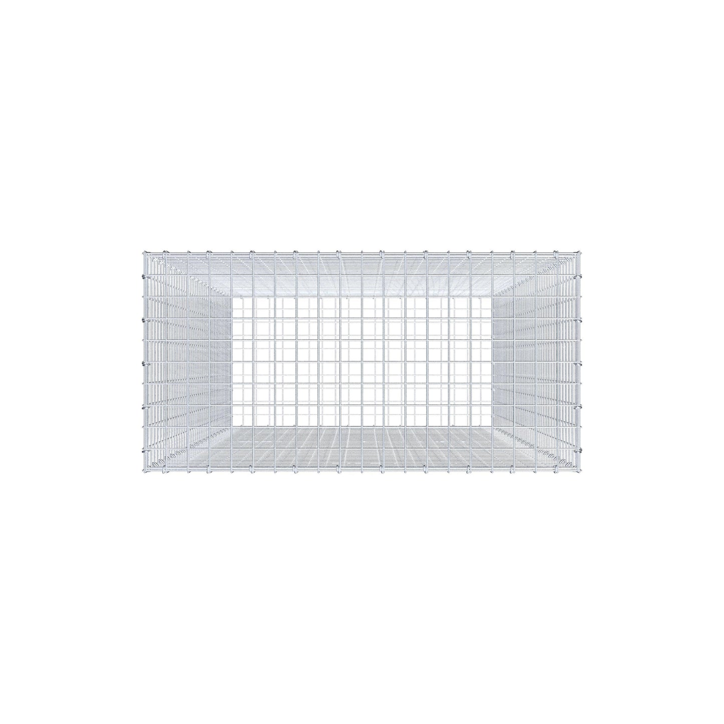 Gabione 200 cm x 100 cm x 50 cm (L x H x T), Maschenweite 5 cm x 5 cm, C-Ring
