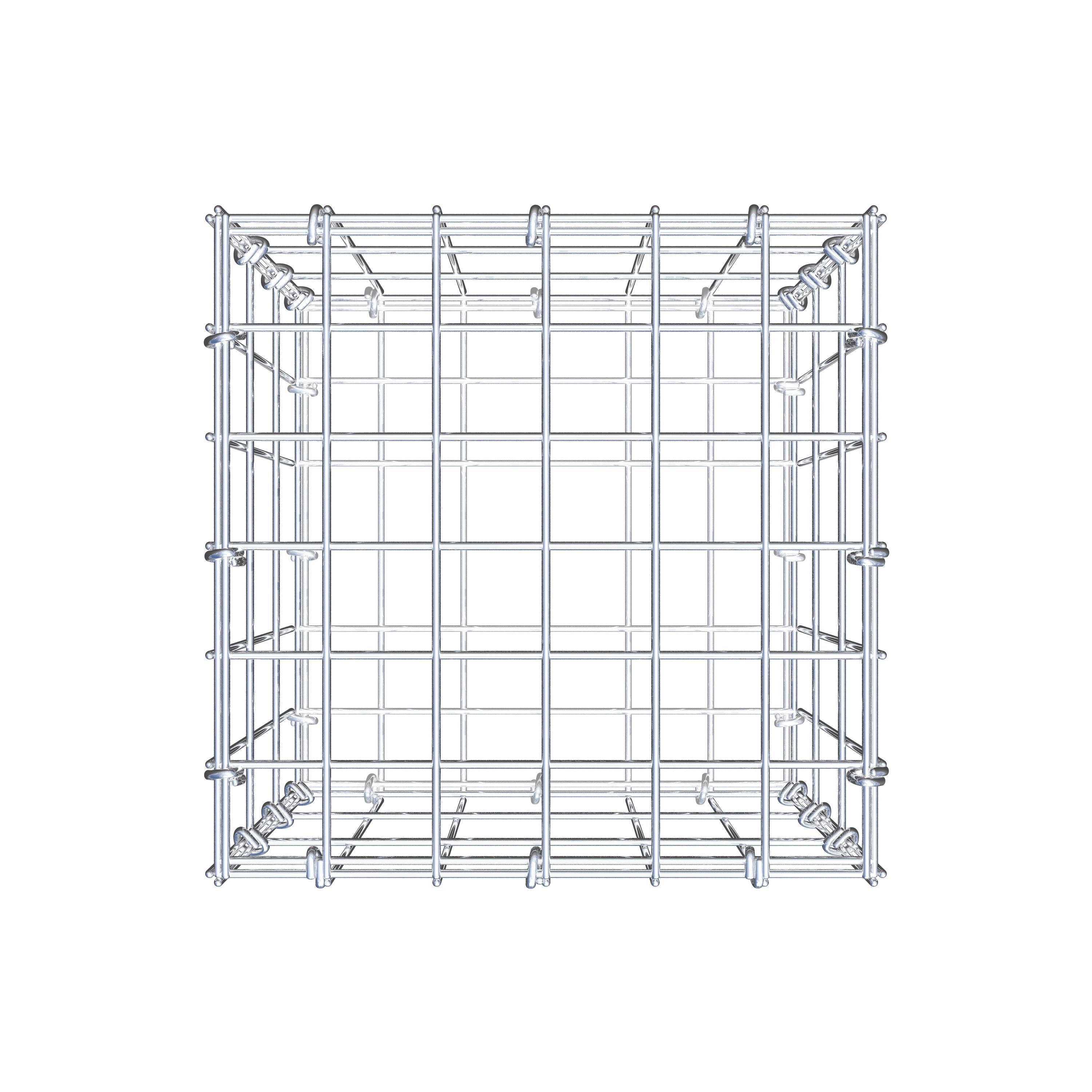 Schanskorf 30 cm x 30 cm x 30 cm (L x H x D), maaswijdte 5 cm x 10 cm, C-ring