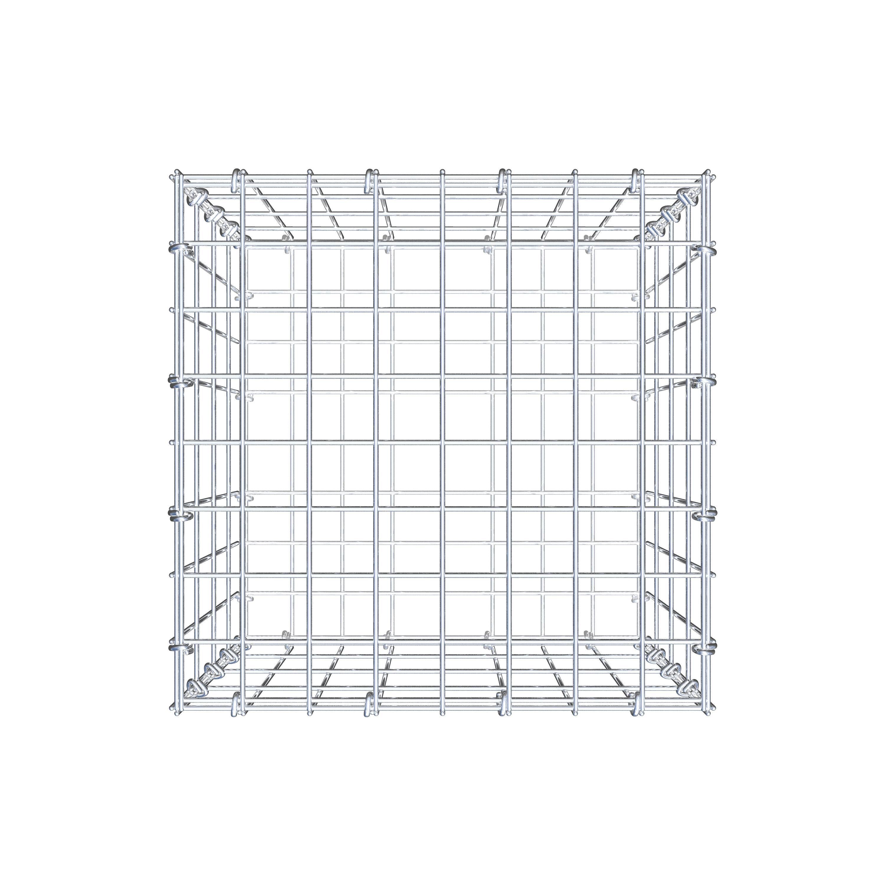 Gabion 40 cm x 40 cm x 40 cm (L x H x D), mesh size 5 cm x 10 cm, C-ring