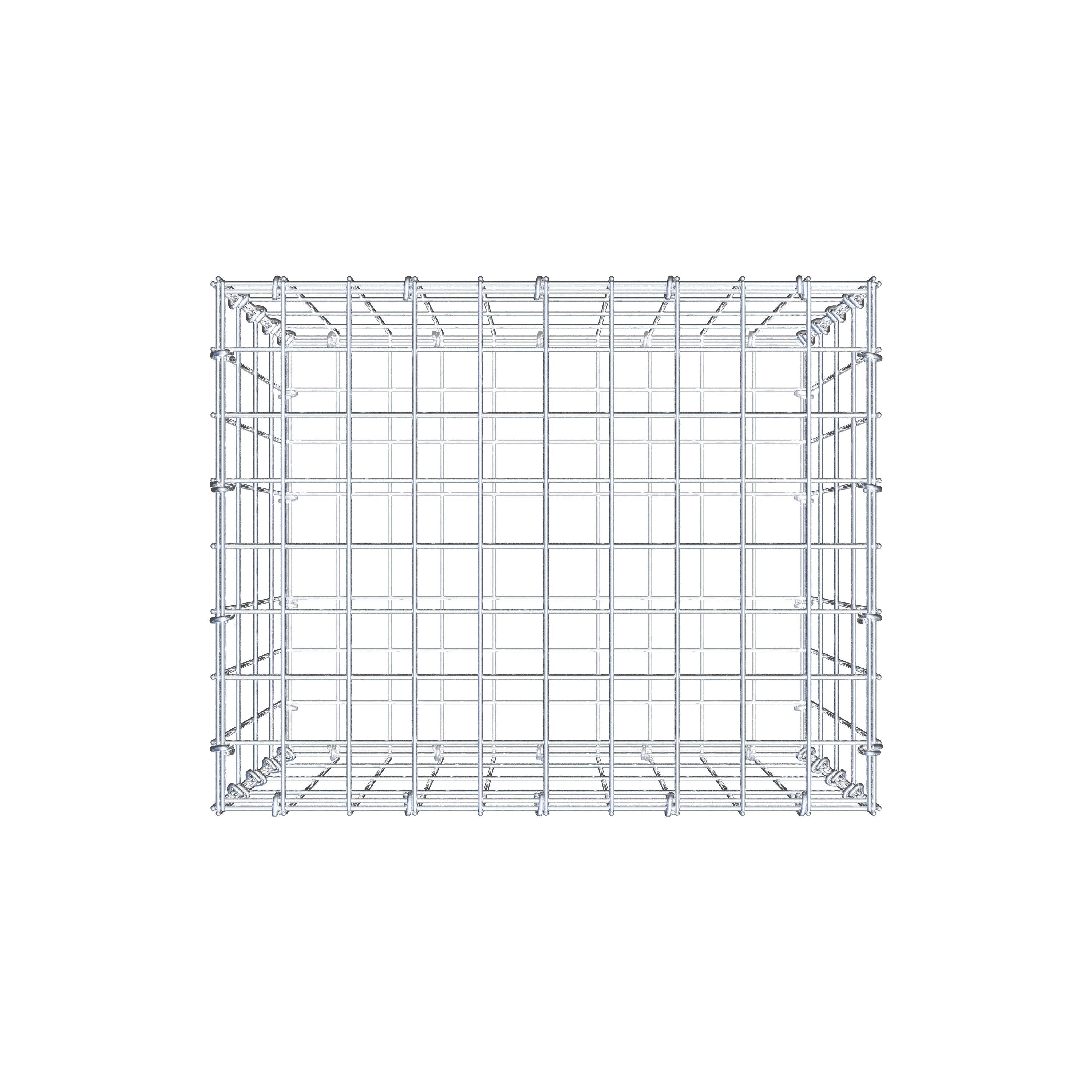 Schanskorf 50 cm x 40 cm x 40 cm (L x H x D), maaswijdte 5 cm x 10 cm, C-ring