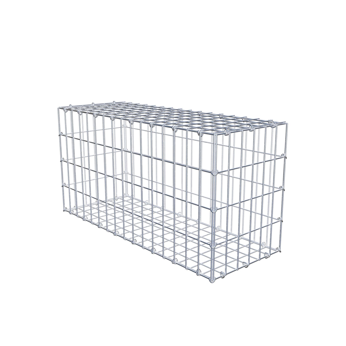 Gabion 80 cm x 40 cm x 30 cm (L x H x D), maskstorlek 5 cm x 10 cm, C-ring