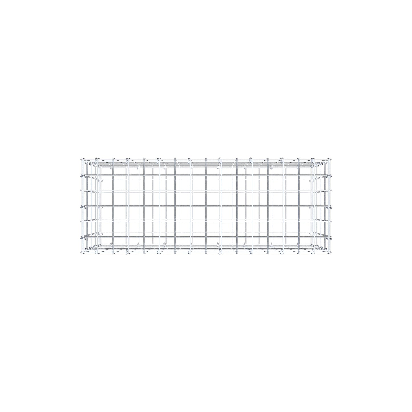 Gabion 80 cm x 40 cm x 30 cm (L x H x D), maskstorlek 5 cm x 10 cm, C-ring