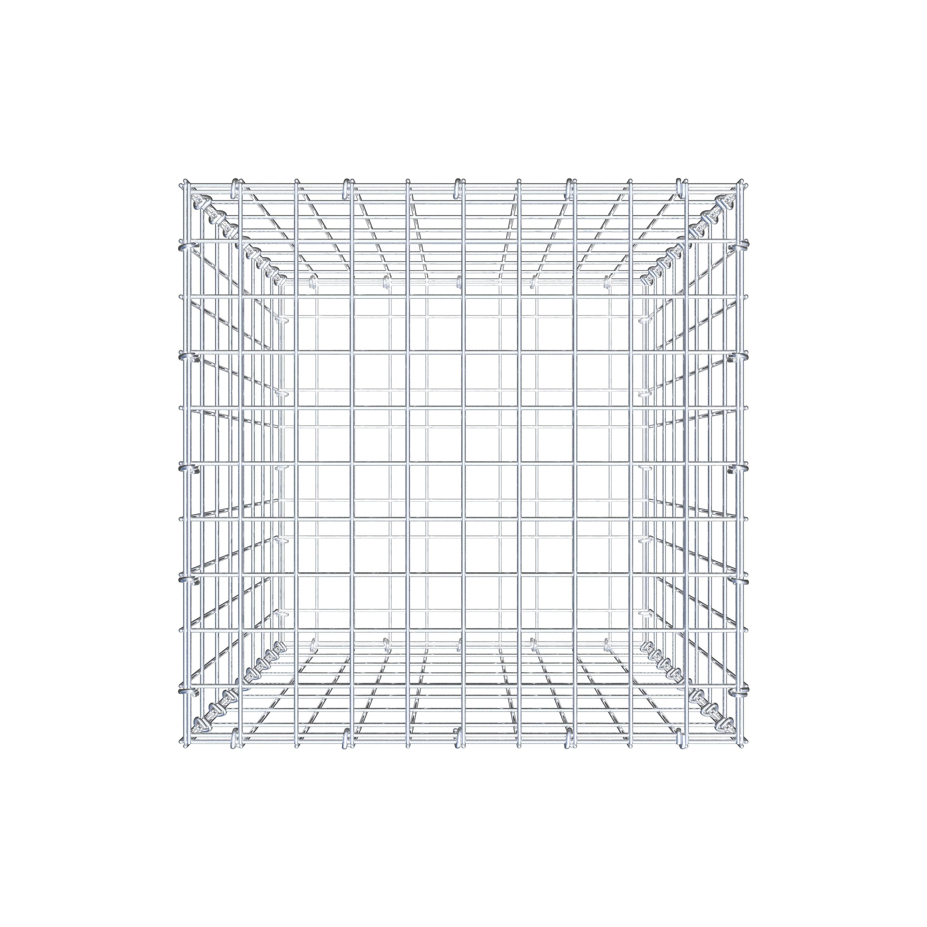 Gabion 80 cm x 50 cm x 50 cm (L x H x D), mesh size 5 cm x 10 cm, C-ring