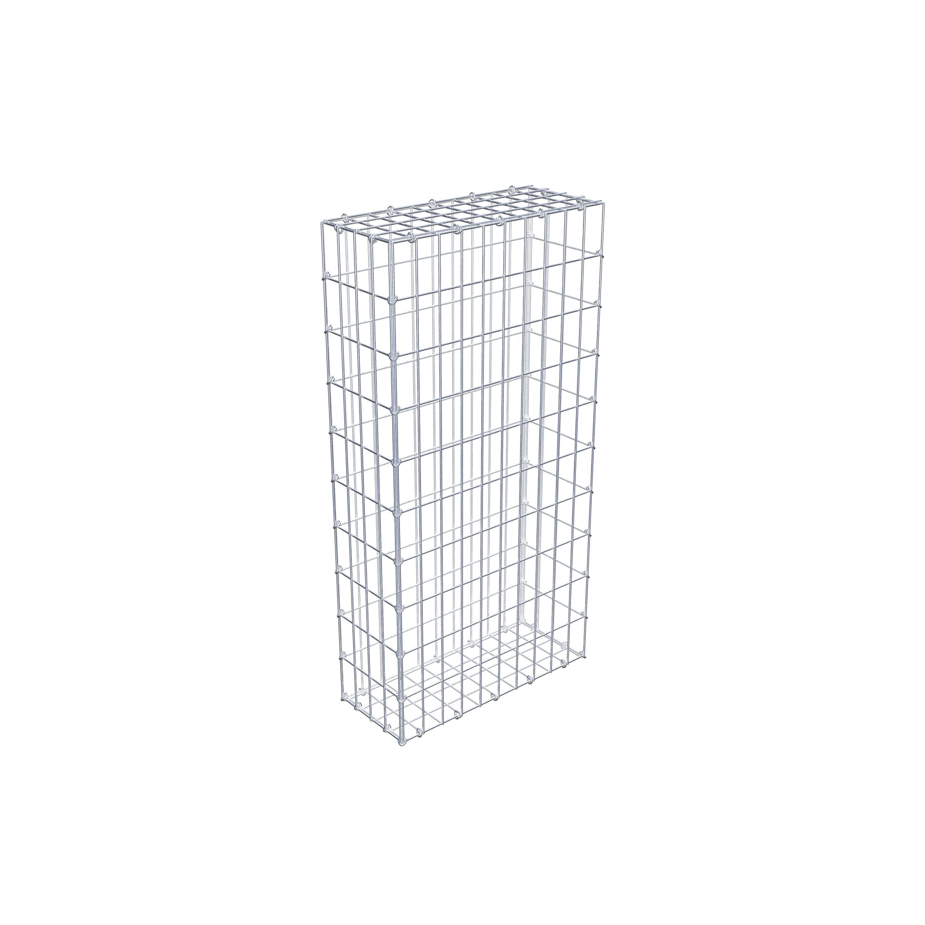 Gabion 100 cm x 20 cm x 50 cm (L x H x D), mesh size 5 cm x 10 cm, C-ring