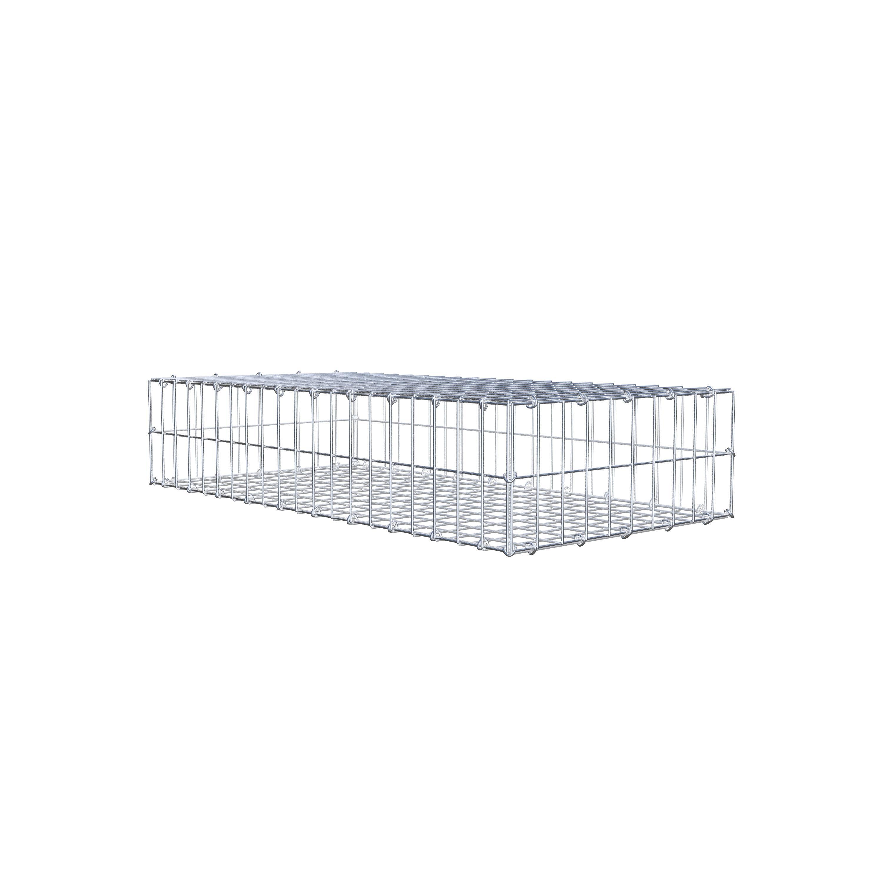 Gabion 100 cm x 20 cm x 50 cm (L x H x D), maskestørrelse 5 cm x 10 cm, C-ring