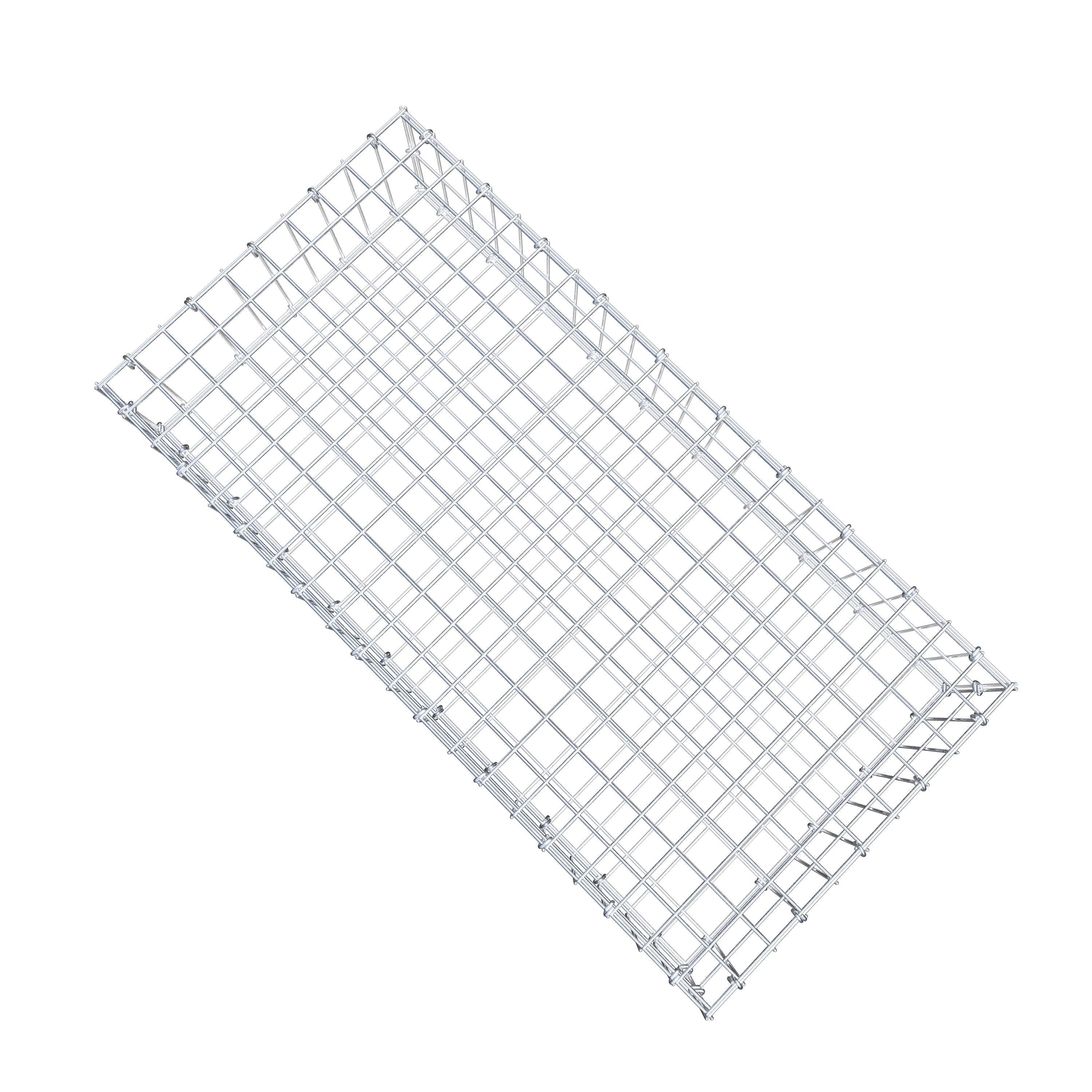 Gabion 100 cm x 20 cm x 50 cm (L x H x D), mesh size 5 cm x 10 cm, C-ring