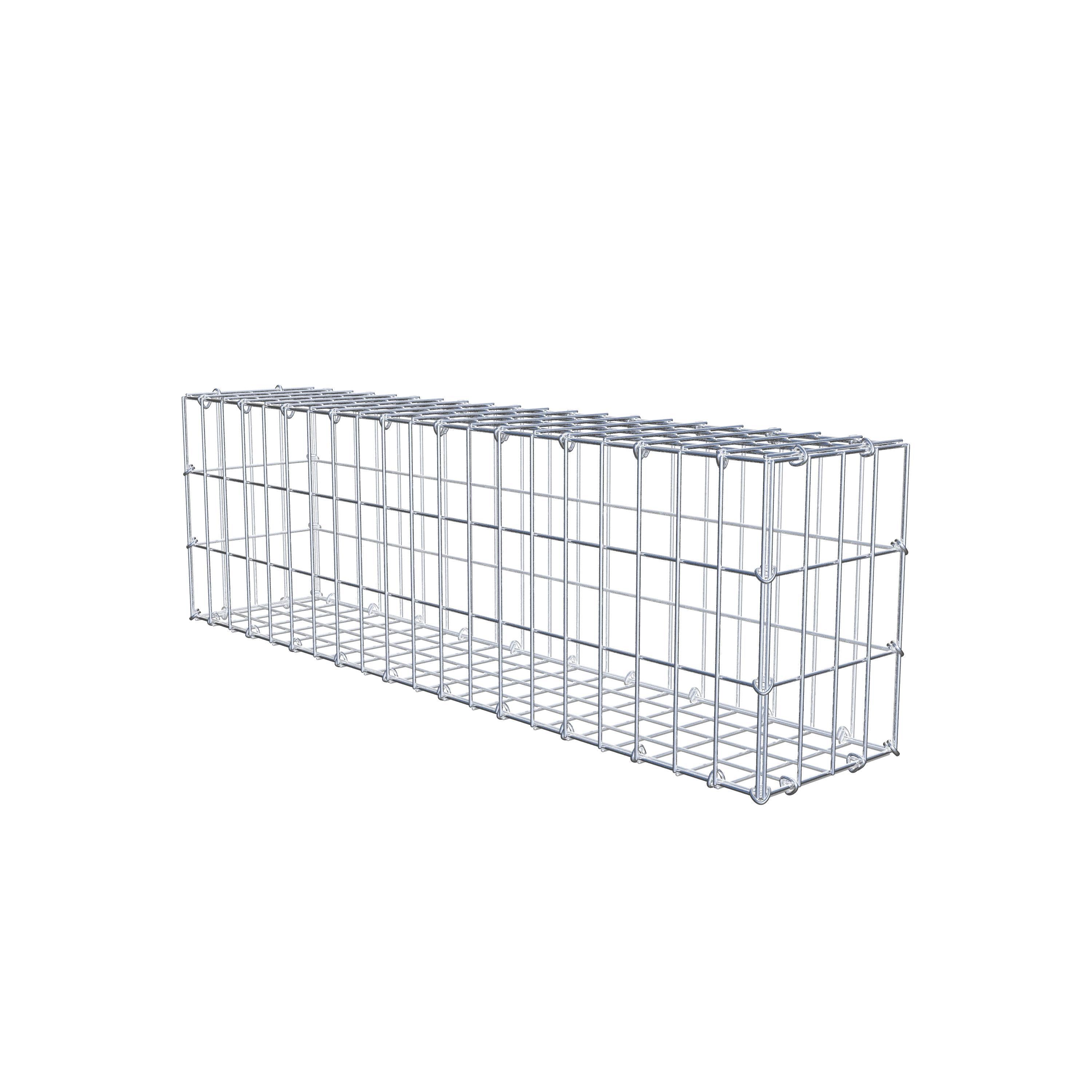 Gabion 100 cm x 30 cm x 20 cm (L x H x D), maskestørrelse 5 cm x 10 cm, C-ring