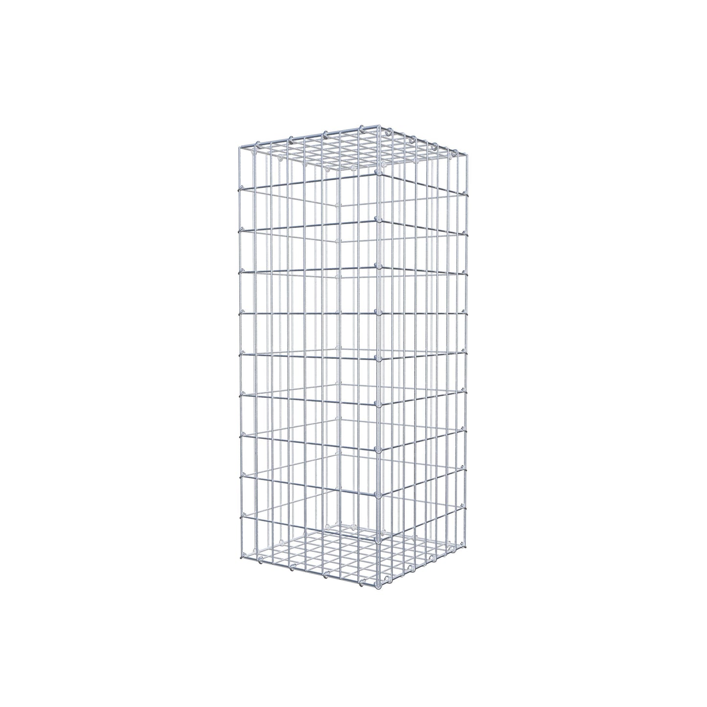 Gabion 100 cm x 40 cm x 40 cm (L x H x P), mailles 5 cm x 10 cm, anneau en C