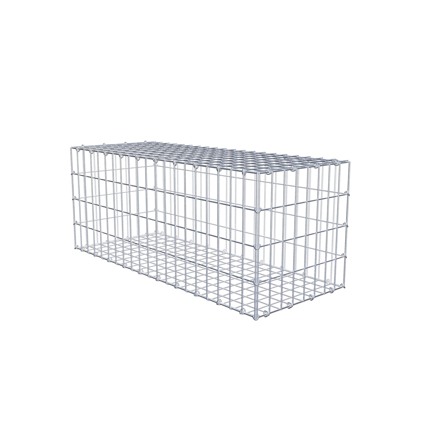 Gabion 100 cm x 40 cm x 40 cm (L x H x P), mailles 5 cm x 10 cm, anneau en C
