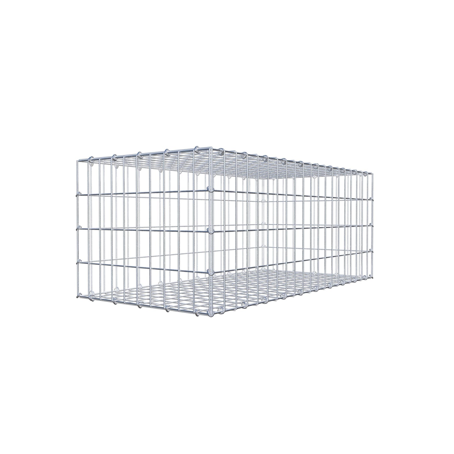 Gavión 100 cm x 40 cm x 50 cm (L x A x P), luz de malla 5 cm x 10 cm, anillo en C