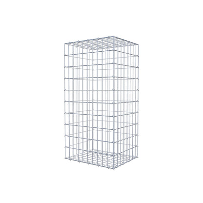 Gavión 100 cm x 40 cm x 50 cm (L x A x P), luz de malla 5 cm x 10 cm, anillo en C