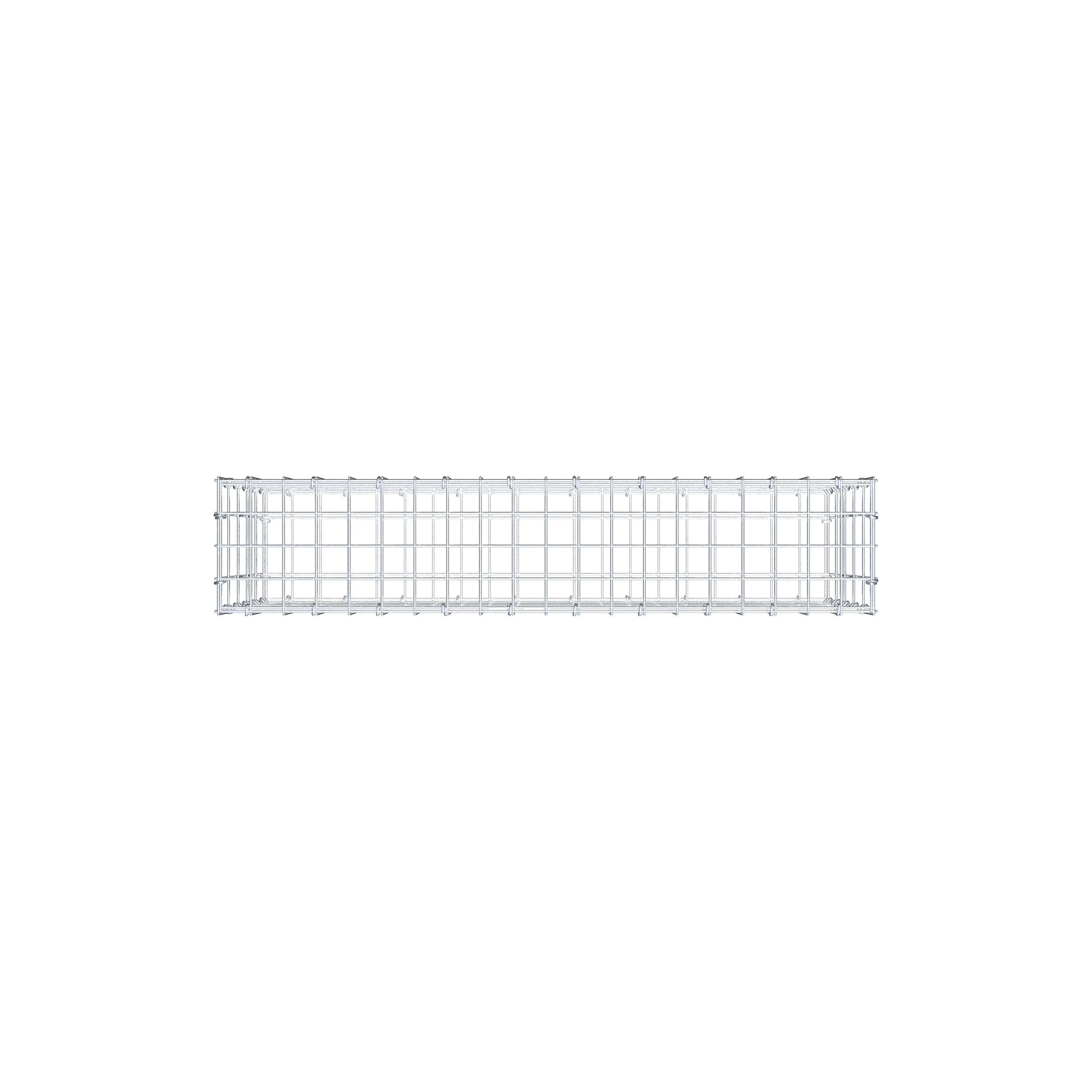 Gabion 100 cm x 50 cm x 20 cm (L x H x D), mesh size 5 cm x 10 cm, C-ring