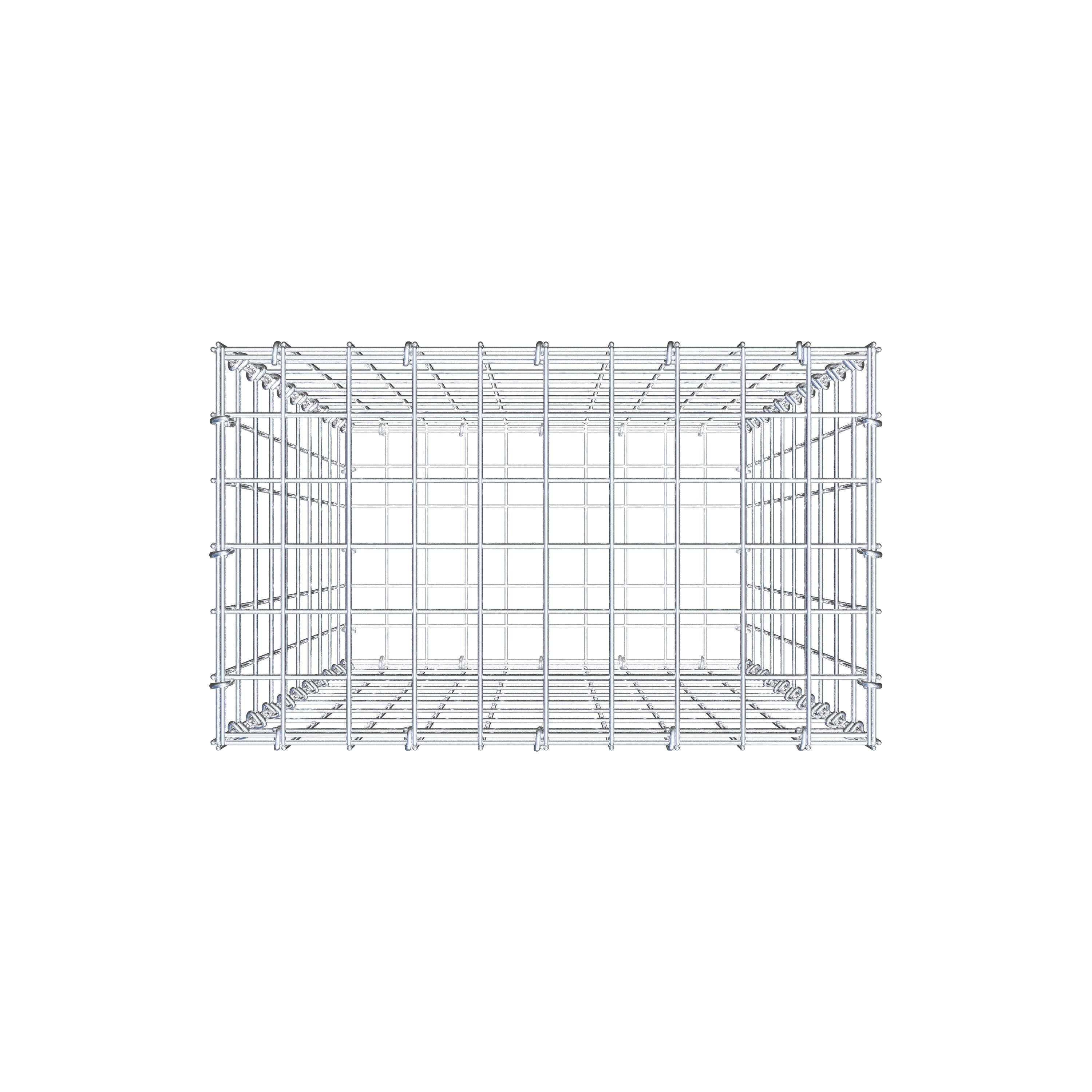 Gabion 100 cm x 50 cm x 30 cm (L x H x D), mesh size 5 cm x 10 cm, C-ring