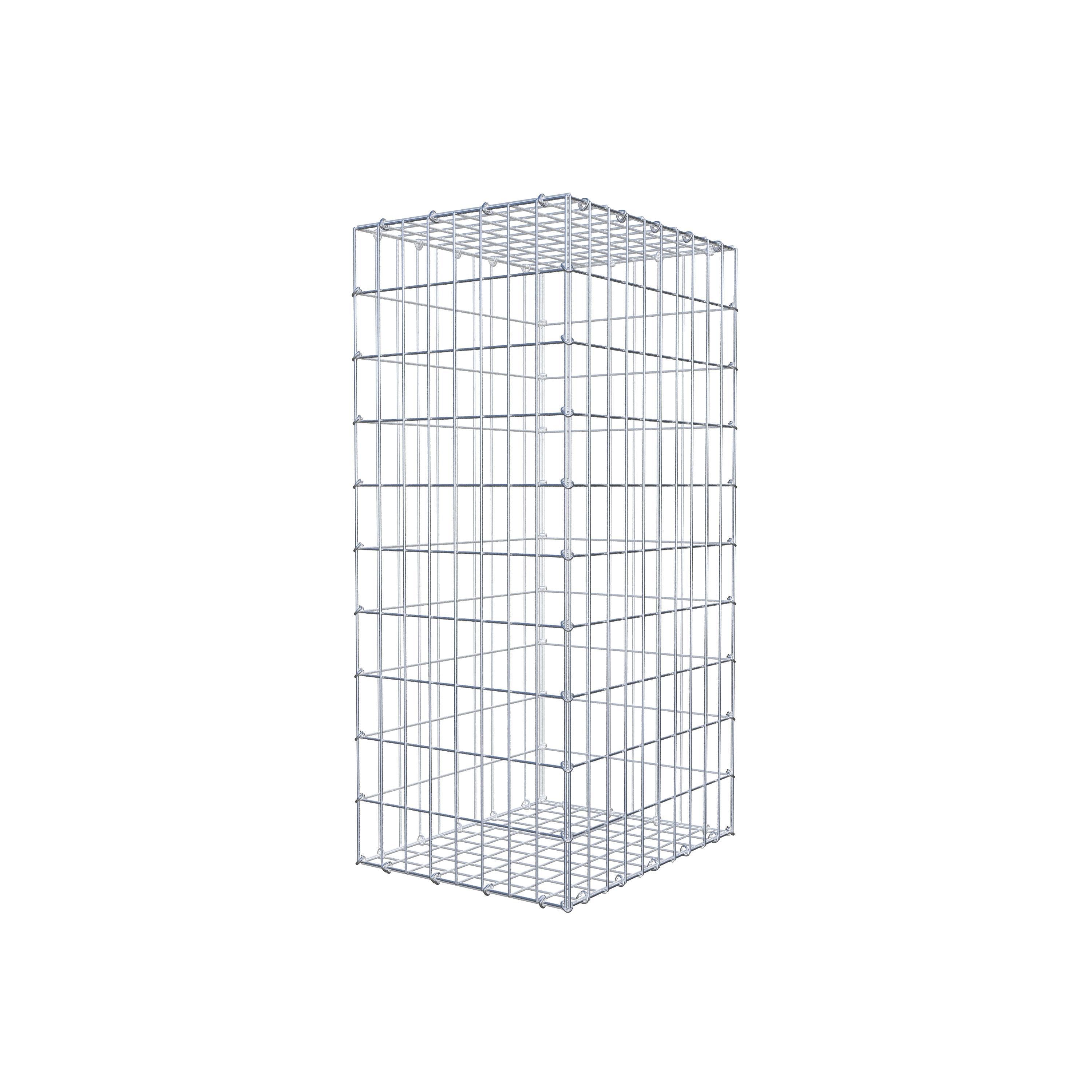 Gabion 100 cm x 50 cm x 40 cm (L x H x D), mesh size 5 cm x 10 cm, C-ring