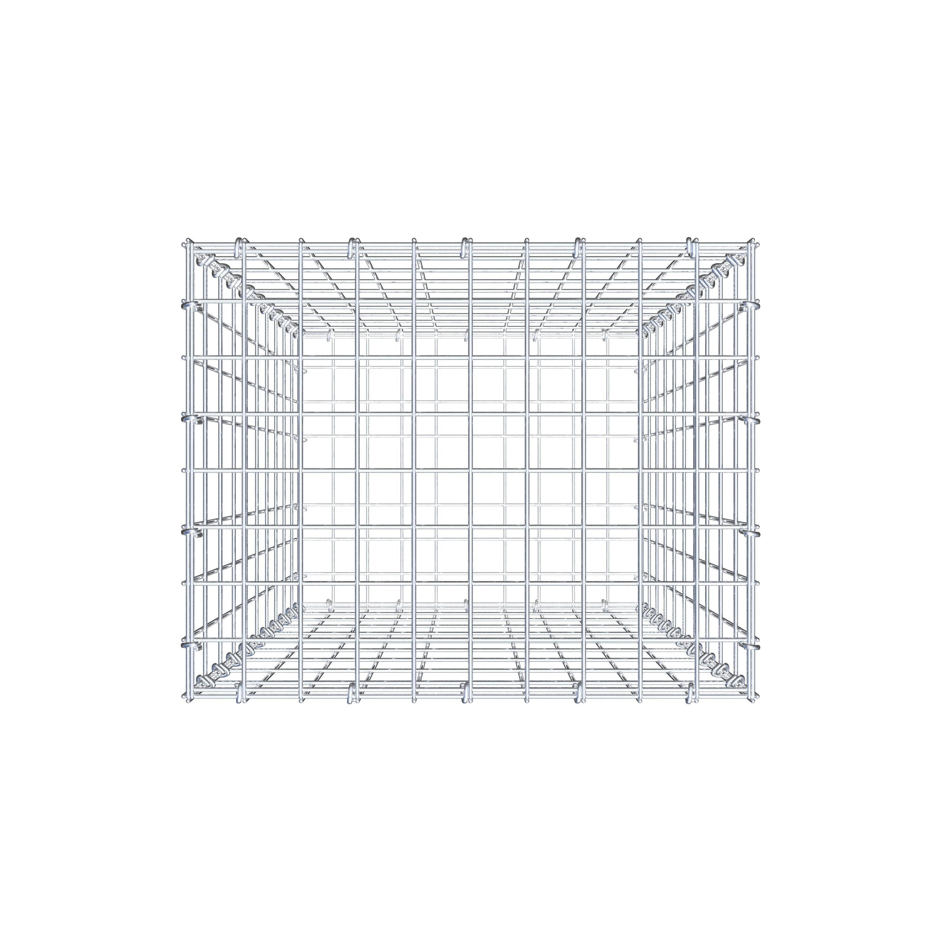 Gabion 100 cm x 50 cm x 40 cm (L x H x D), mesh size 5 cm x 10 cm, C-ring