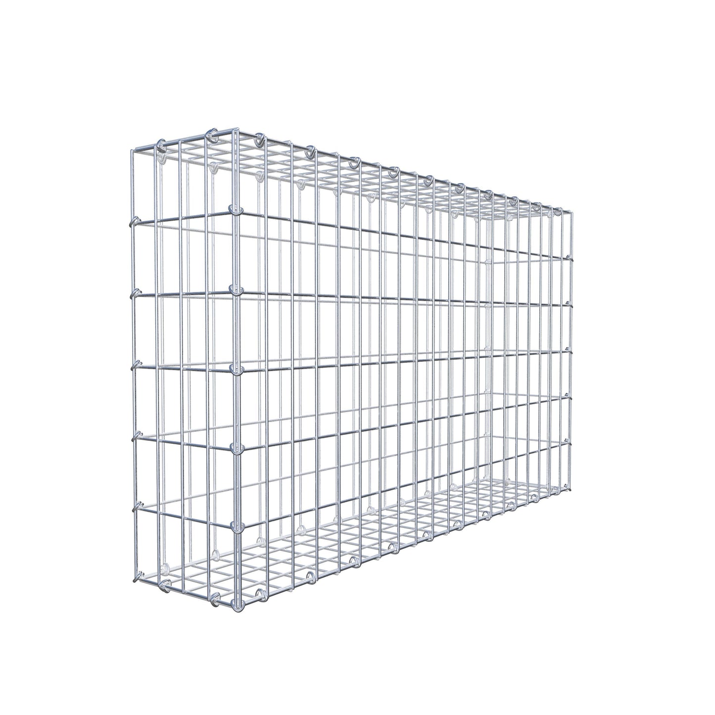 Gabion 100 cm x 60 cm x 20 cm (L x H x D), maskstorlek 5 cm x 10 cm, C-ring