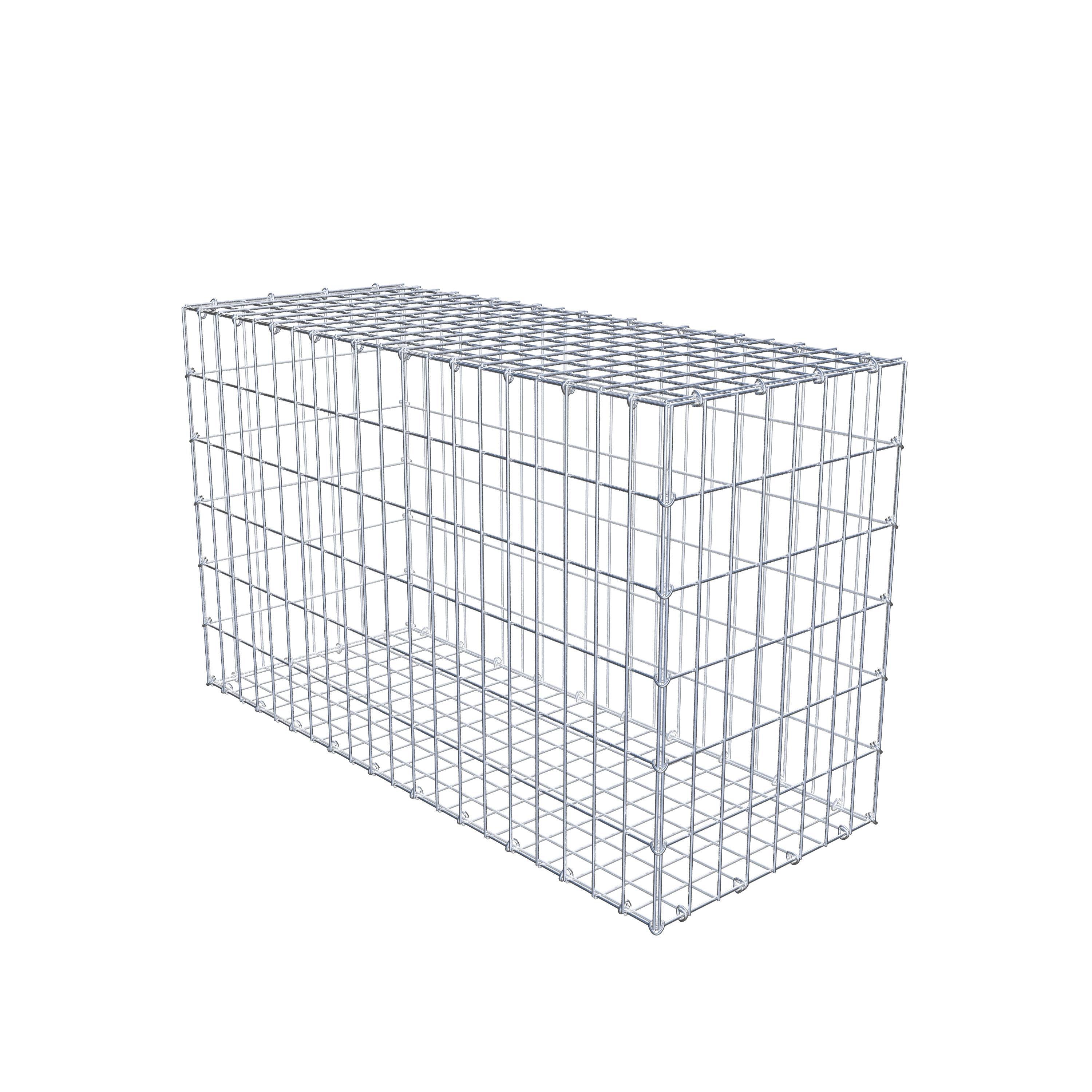 Gabion 100 cm x 60 cm x 40 cm (L x H x D), mesh size 5 cm x 10 cm, C-ring