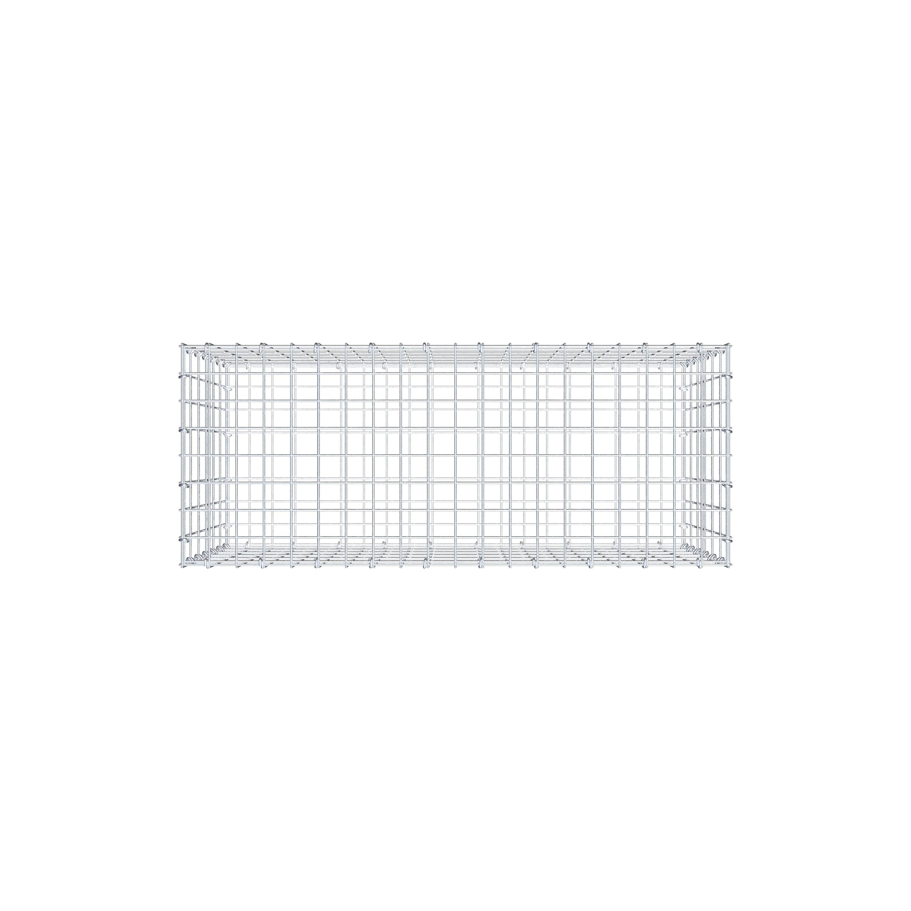 Gabion 100 cm x 60 cm x 40 cm (L x H x D), mesh size 5 cm x 10 cm, C-ring