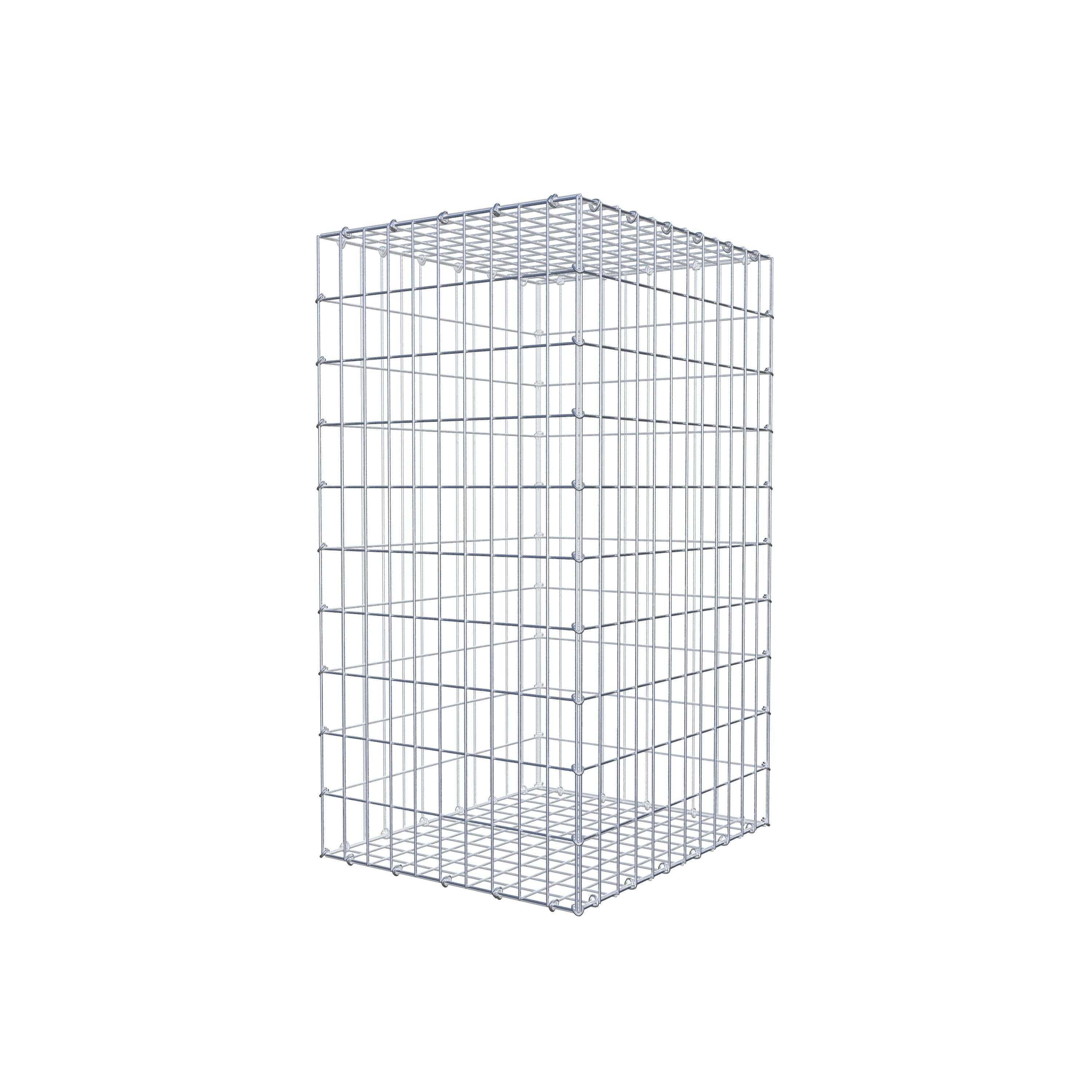 Gabion 100 cm x 60 cm x 50 cm (L x H x D), mesh size 5 cm x 10 cm, C-ring