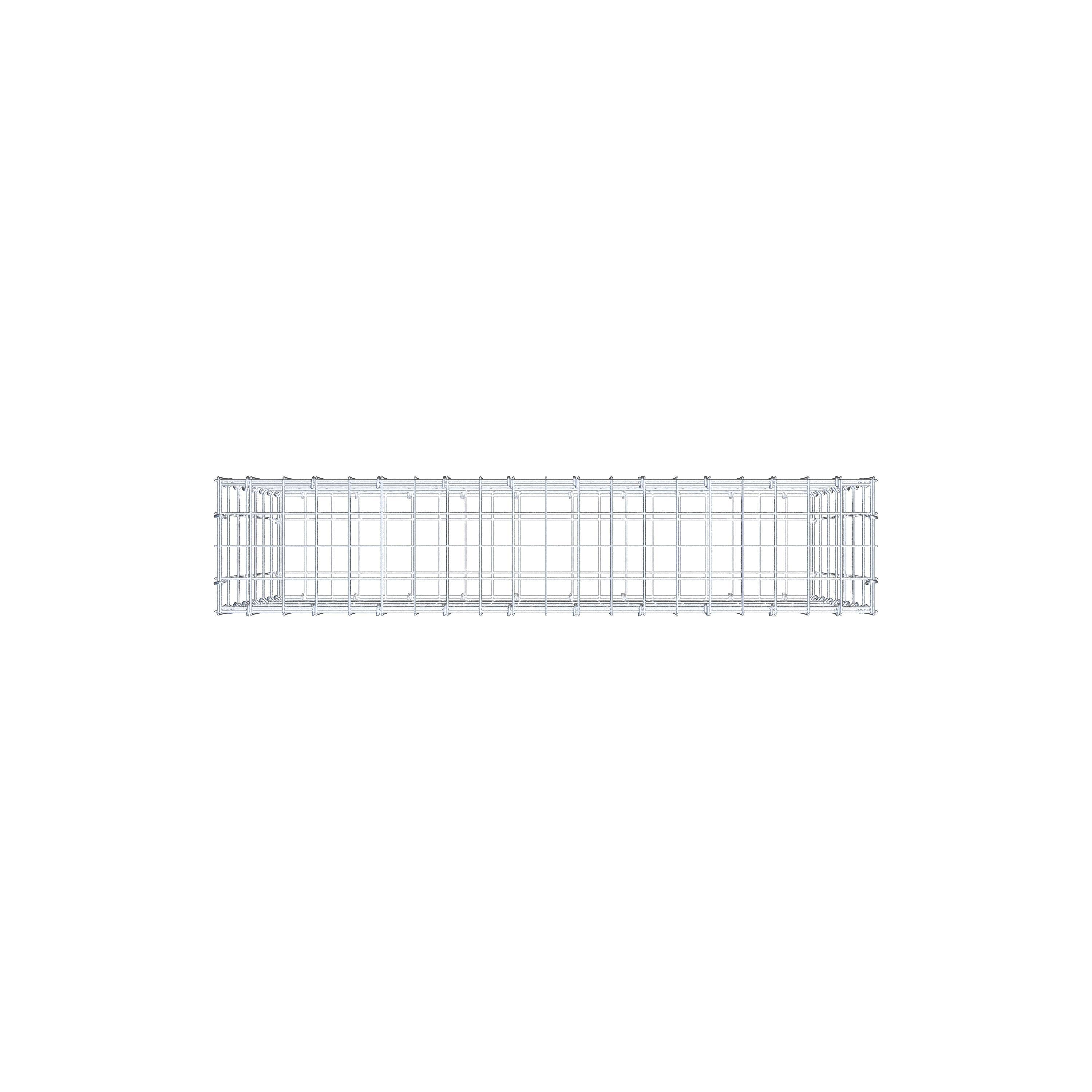 Gabion 100 cm x 70 cm x 20 cm (L x H x D), mesh size 5 cm x 10 cm, C-ring