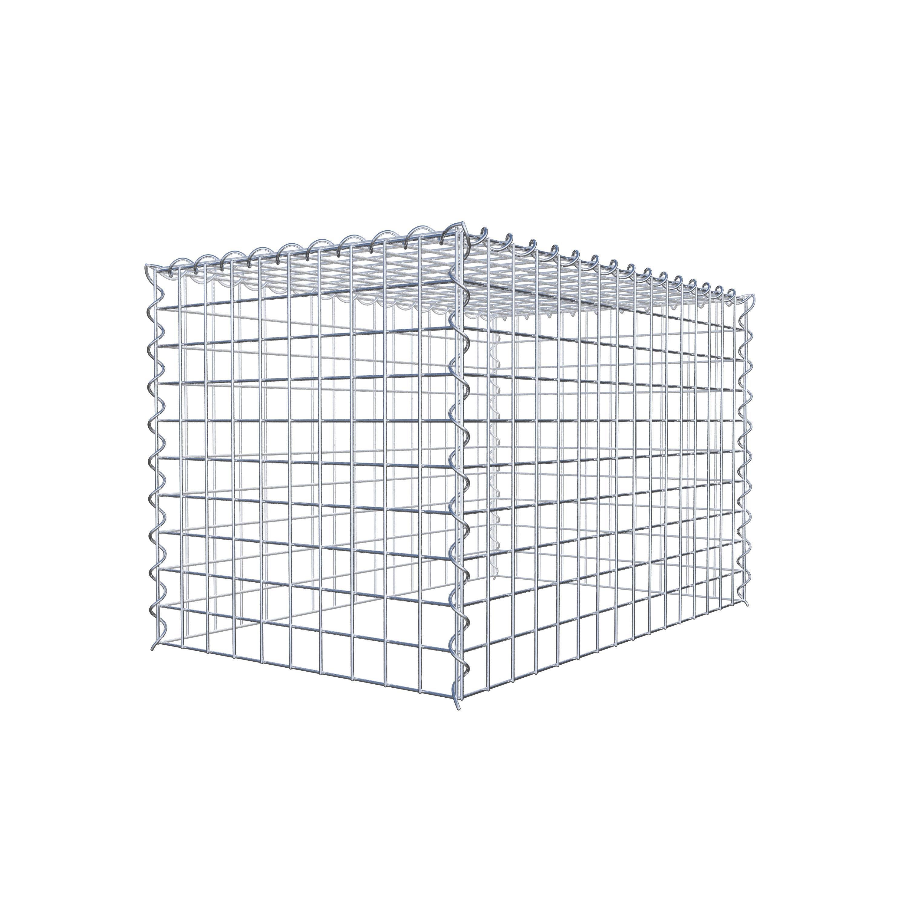 Grown-on gabion type 3 80 cm x 50 cm x 50 cm (L x H x D), mesh size 5 cm x 5 cm, spiral