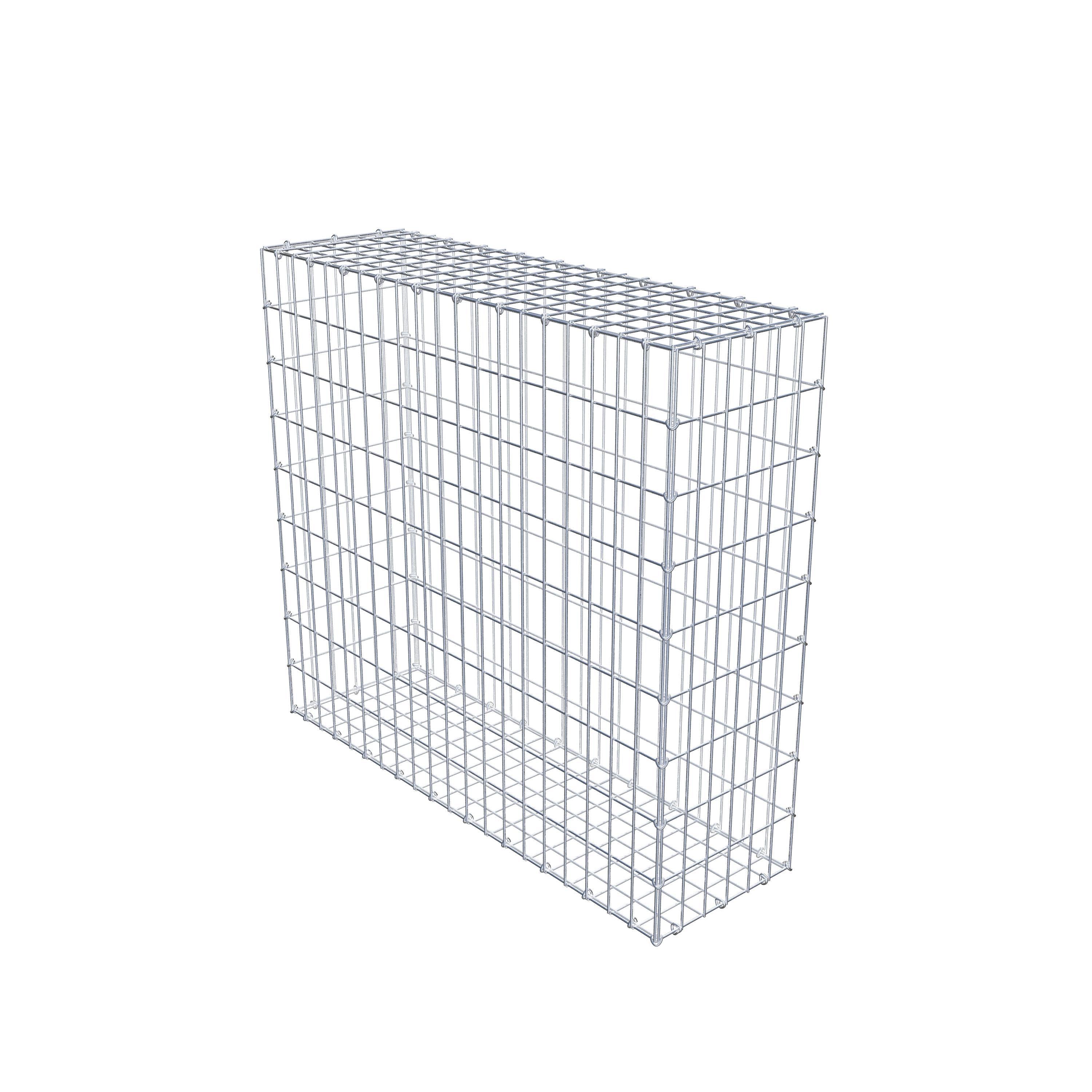 Gabion 100 cm x 90 cm x 30 cm (L x H x D), mesh size 5 cm x 10 cm, C-ring