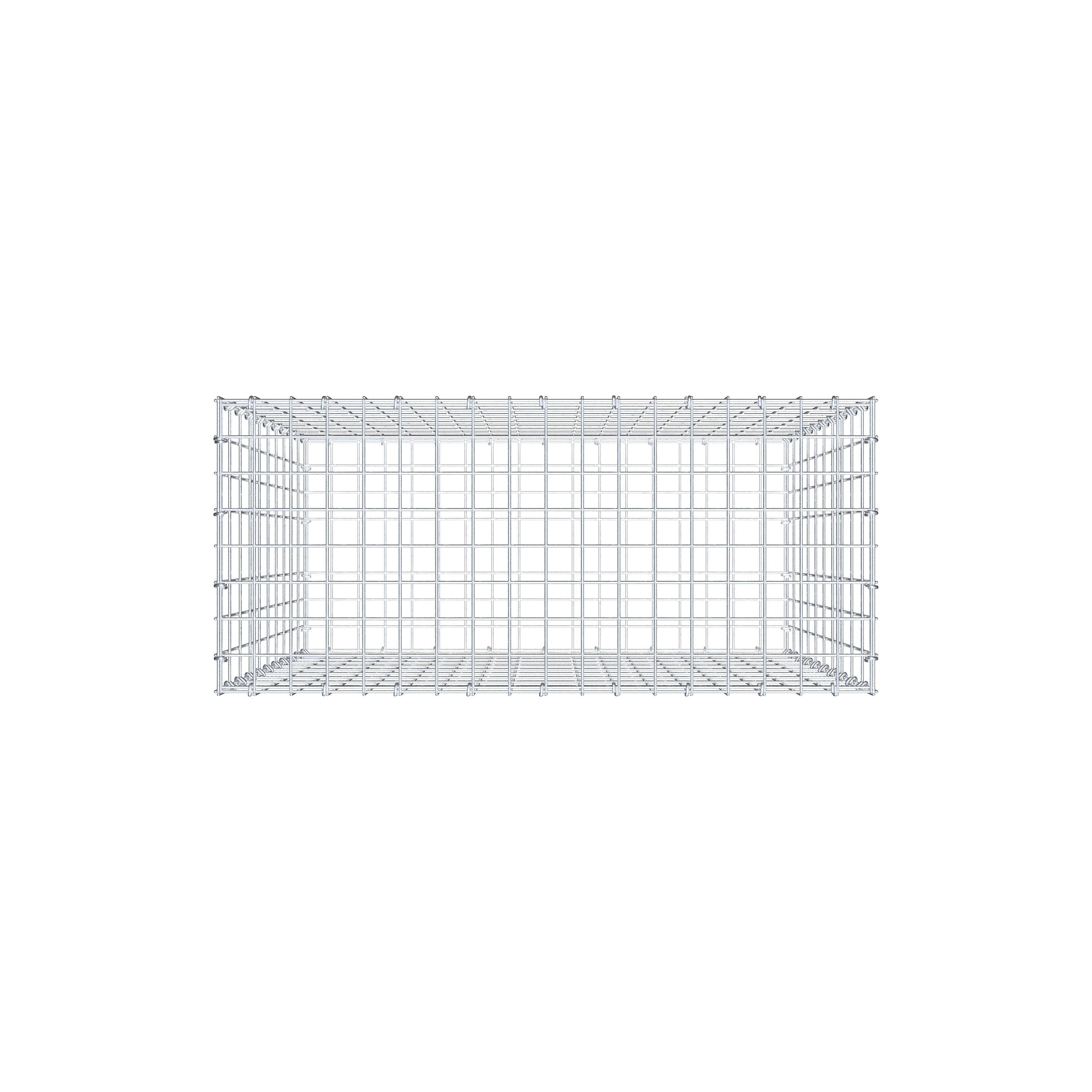 Gabion 100 cm x 90 cm x 40 cm (L x H x D), mesh size 5 cm x 10 cm, C-ring