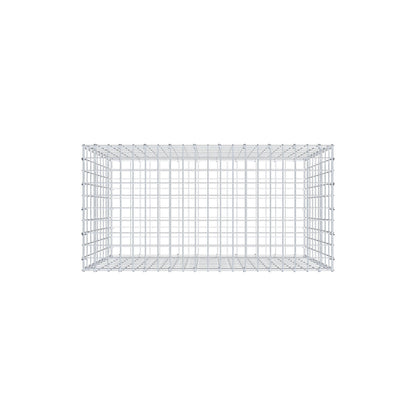 Gabion 100 cm x 90 cm x 50 cm (L x H x D), maskstorlek 5 cm x 10 cm, C-ring