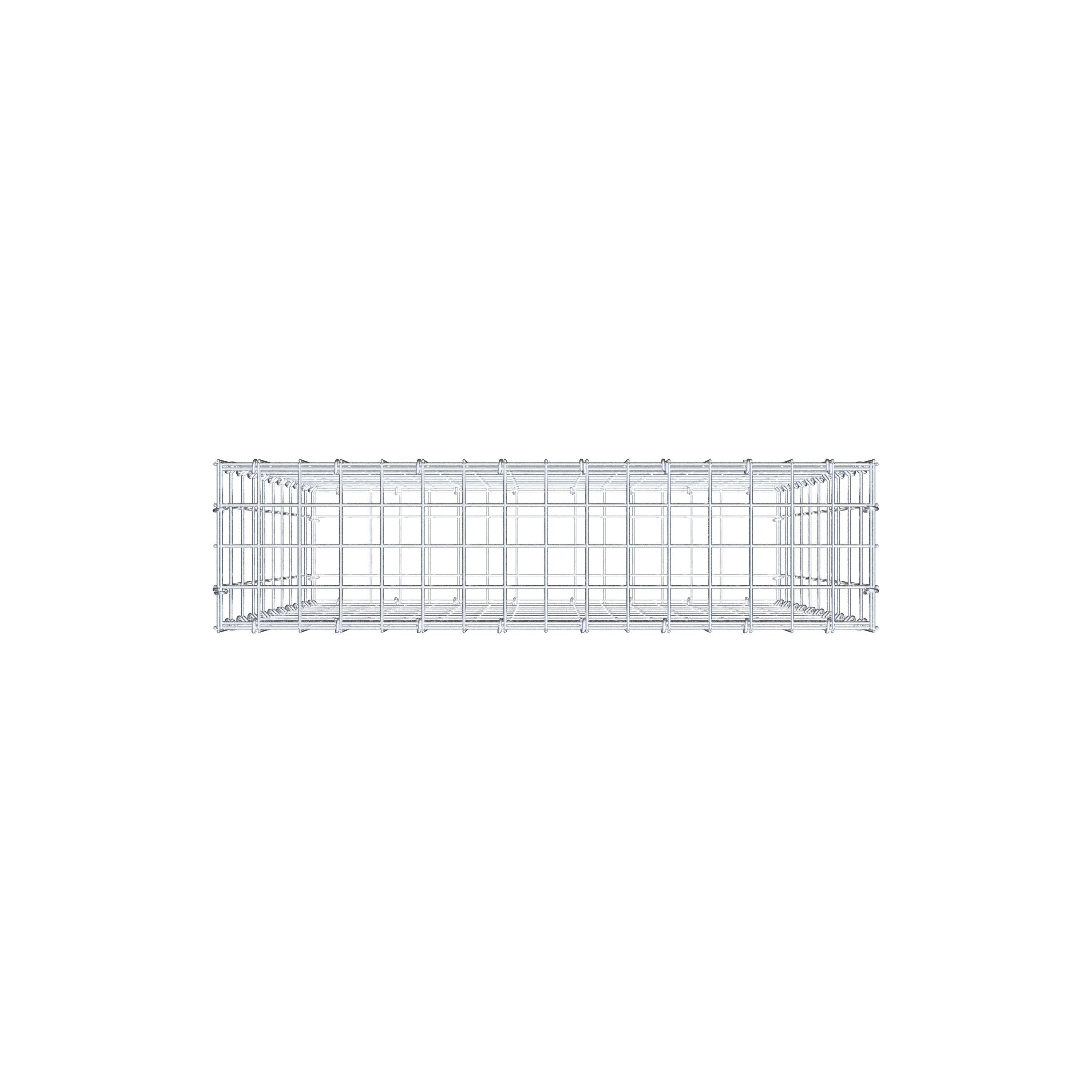 Gabion 100 cm x 80 cm x 20 cm (L x H x D), mesh size 5 cm x 10 cm, C-ring