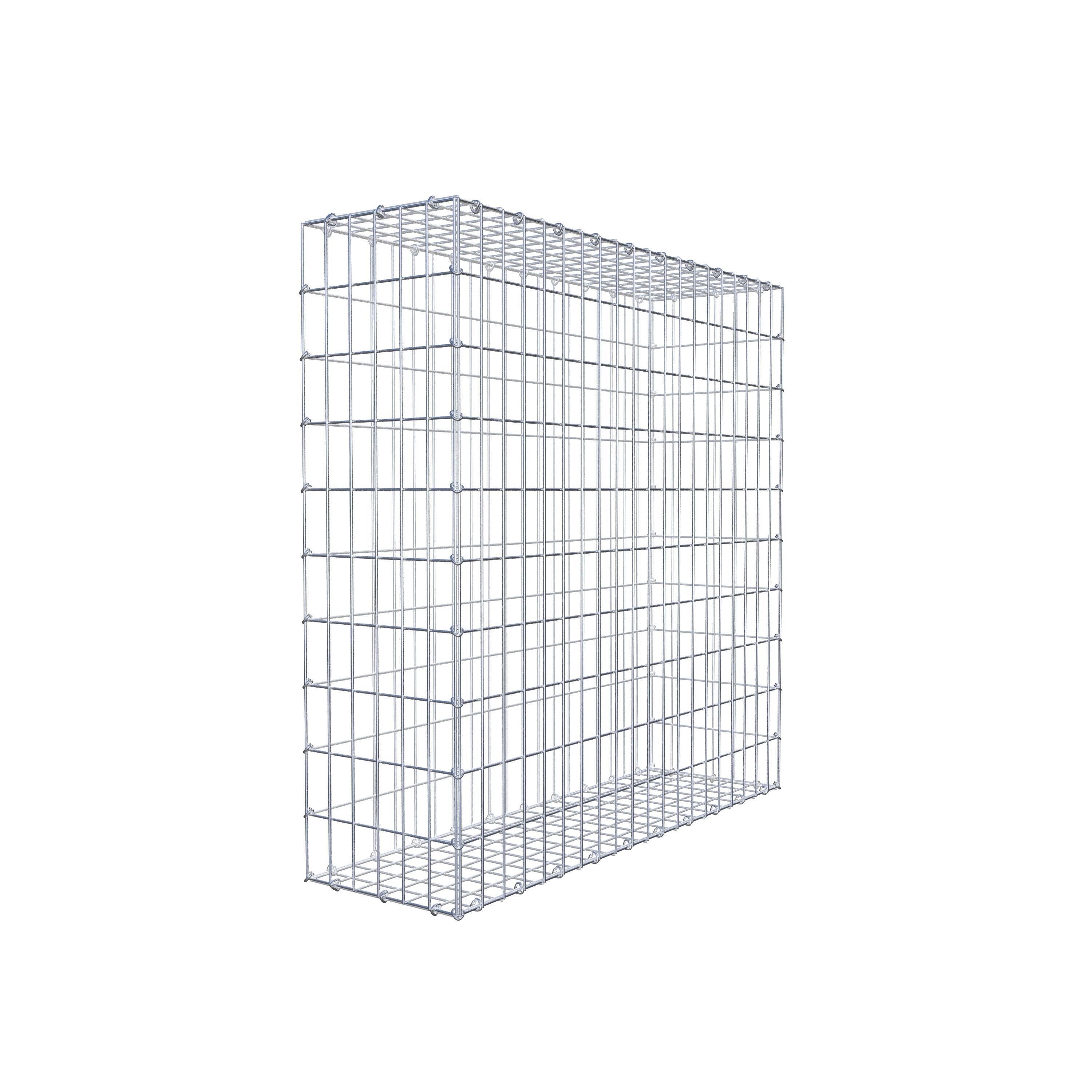 Gabion 100 cm x 100 cm x 30 cm (L x H x D), mesh size 5 cm x 10 cm, C-ring