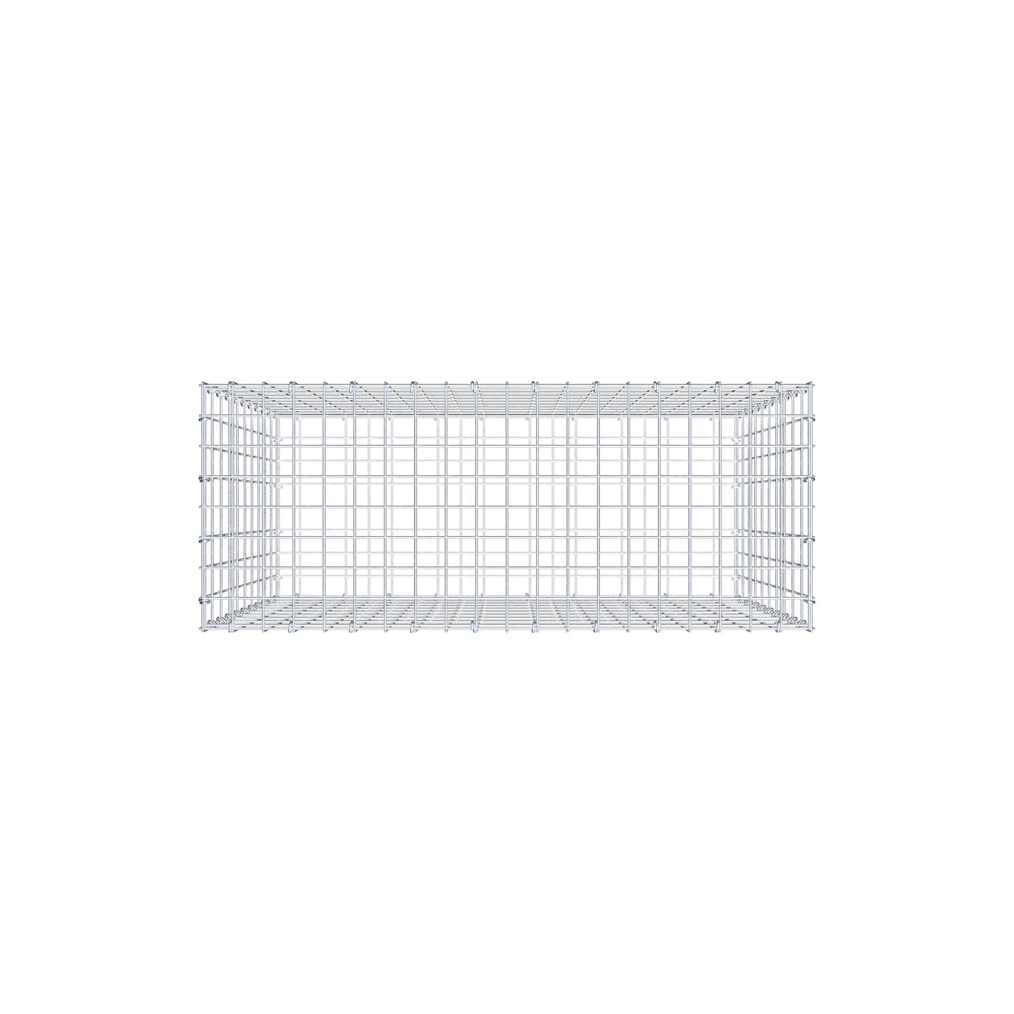 Gabion 100 cm x 100 cm x 40 cm (L x H x D), mesh size 5 cm x 10 cm, C-ring