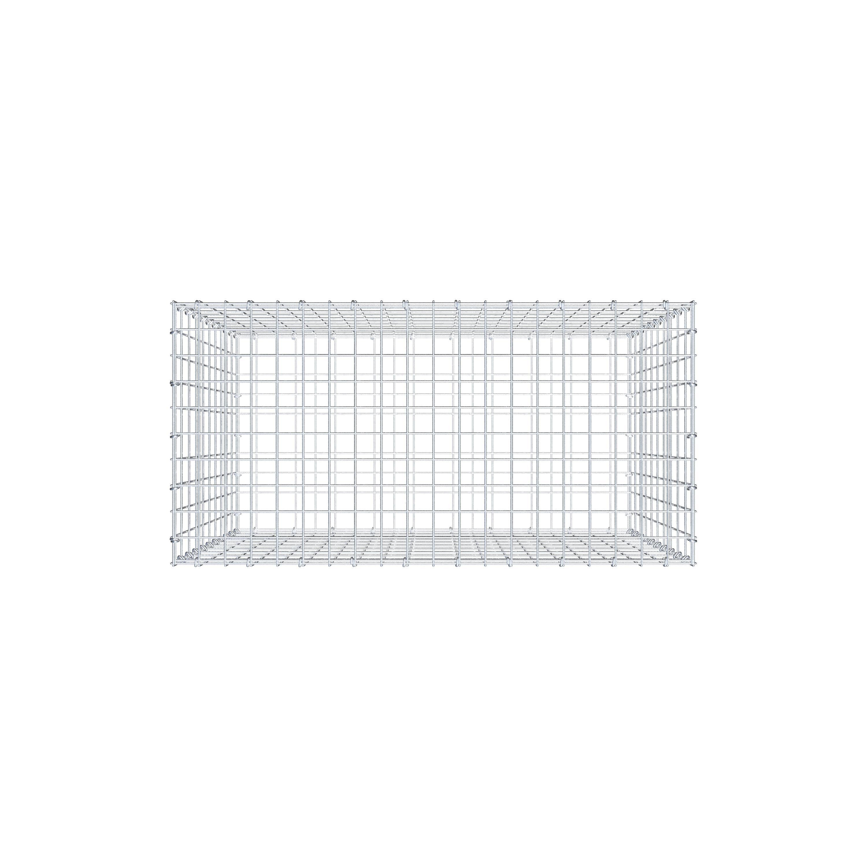 Gabion 100 cm x 100 cm x 50 cm (L x H x D), mesh size 5 cm x 10 cm, C-ring