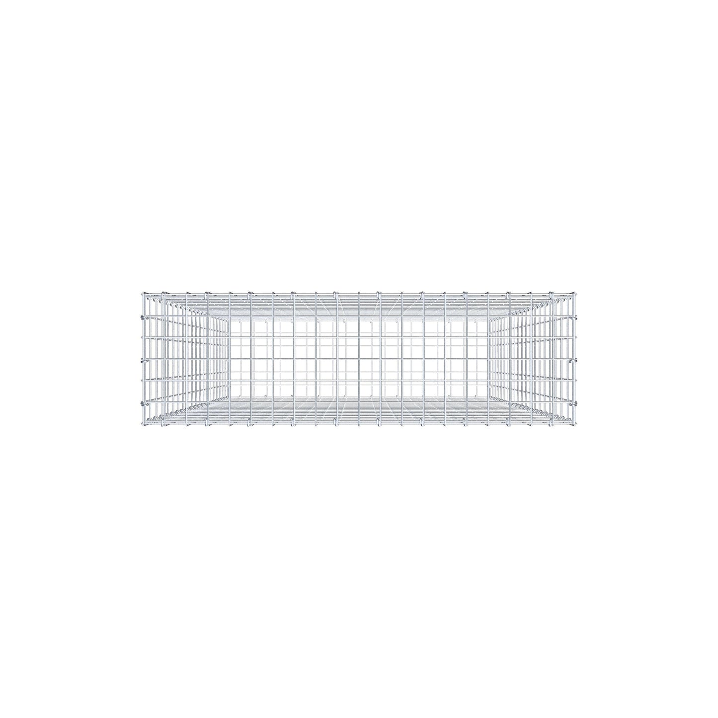 Gabion 200 cm x 100 cm x 30 cm (L x H x D), maskstorlek 5 cm x 10 cm, C-ring