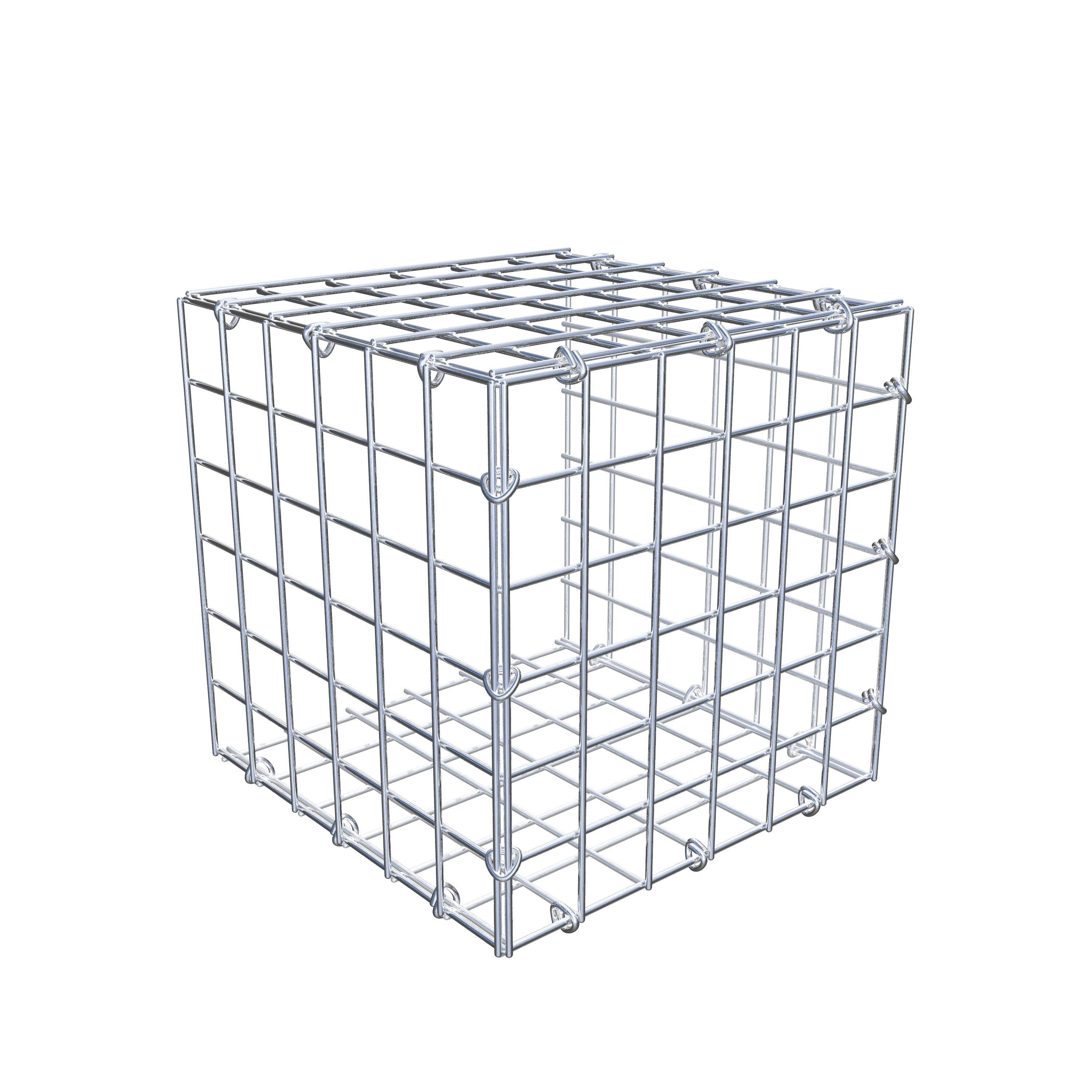 Mounted gabion type 2 30 cm x 30 cm x 30 cm (L x H x D), mesh size 5 cm x 5 cm, C-ring