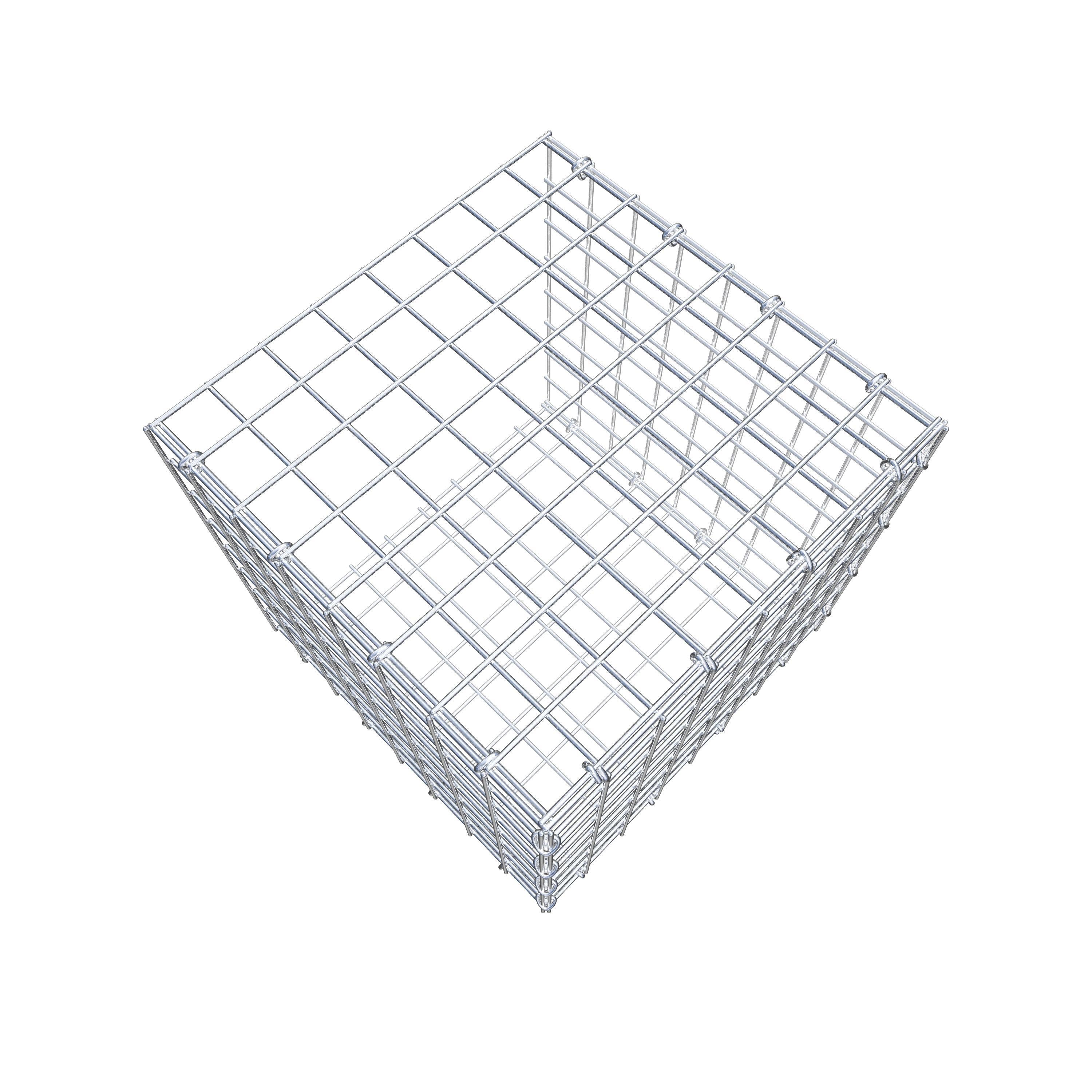 Mounted gabion type 2 40 cm x 40 cm x 40 cm (L x H x D), mesh size 5 cm x 5 cm, C-ring