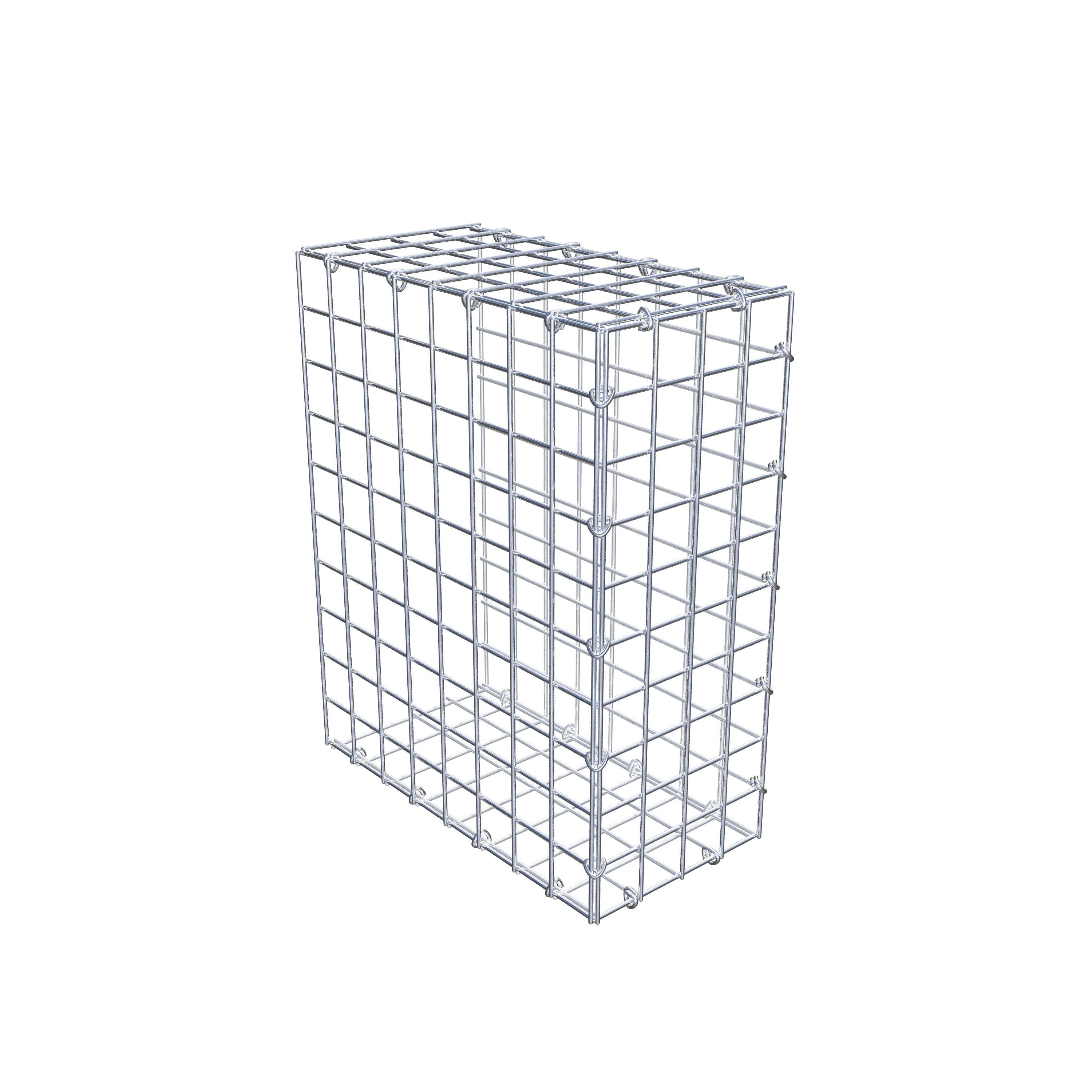 Mounted gabion type 2 50 cm x 40 cm x 20 cm (L x H x D), mesh size 5 cm x 5 cm, C-ring