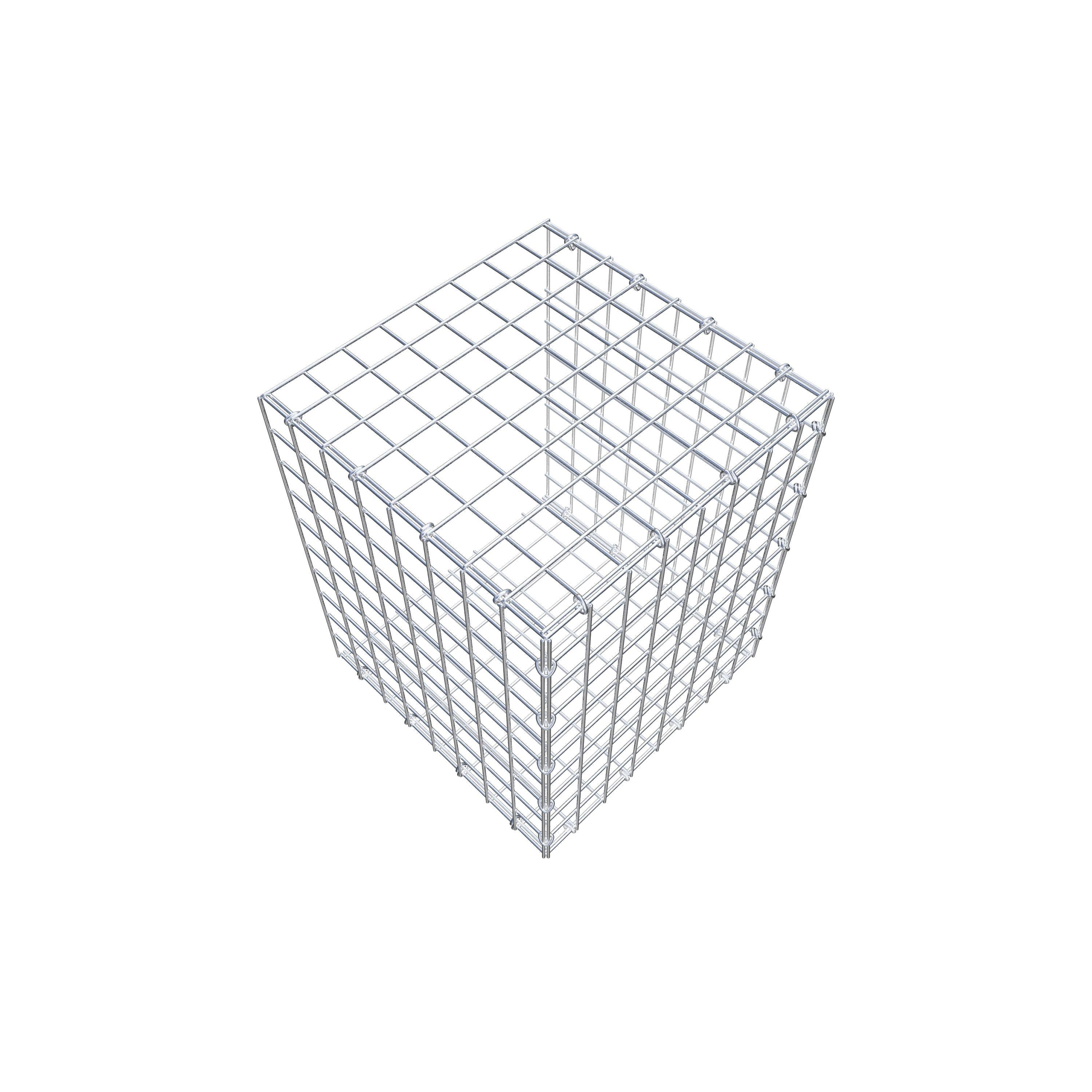 Mounted gabion type 2 50 cm x 40 cm x 40 cm (L x H x D), mesh size 5 cm x 5 cm, C-ring