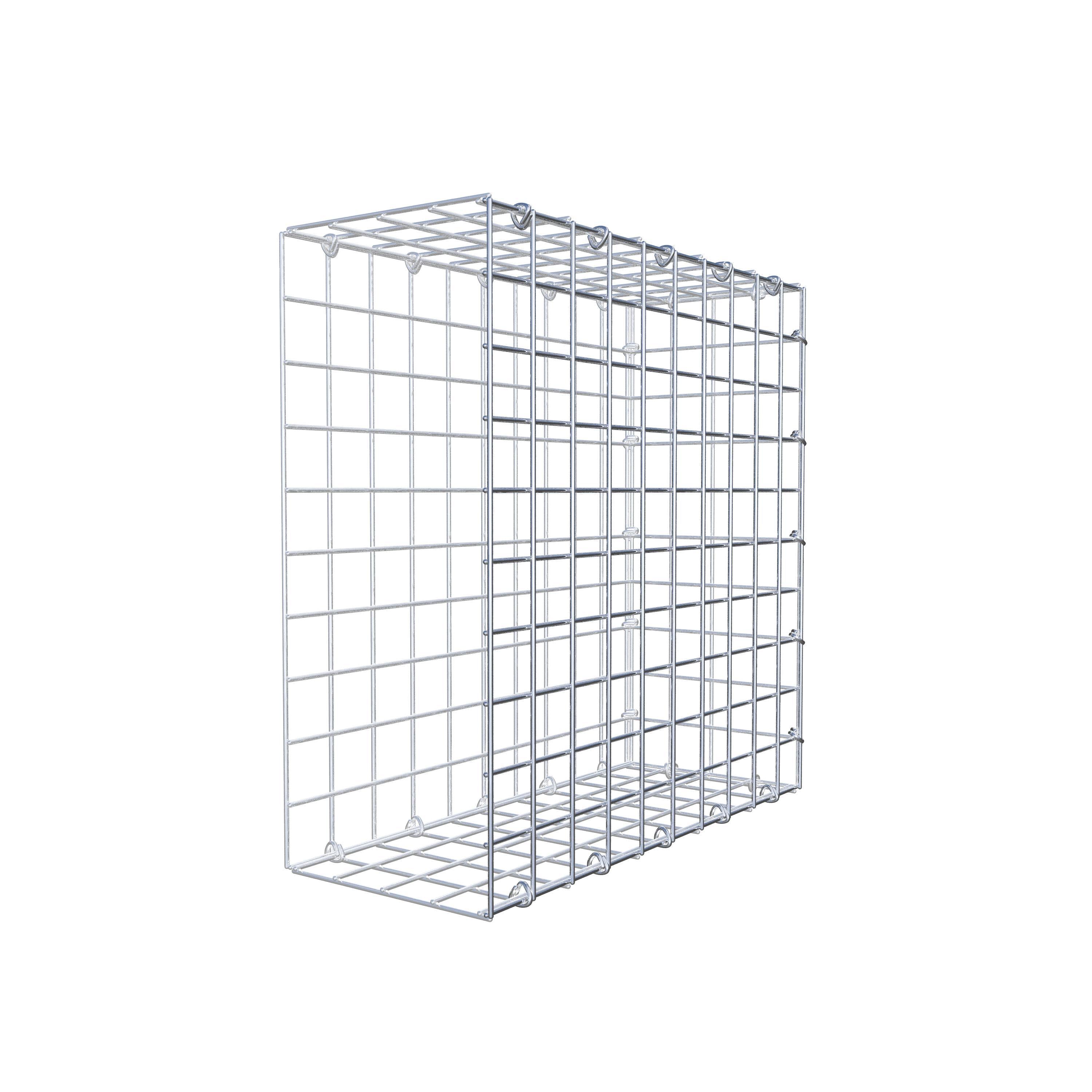 Fästbar gabion typ 2 50 cm x 50 cm x 20 cm (L x H x D), maskstorlek 5 cm x 5 cm, C-ring