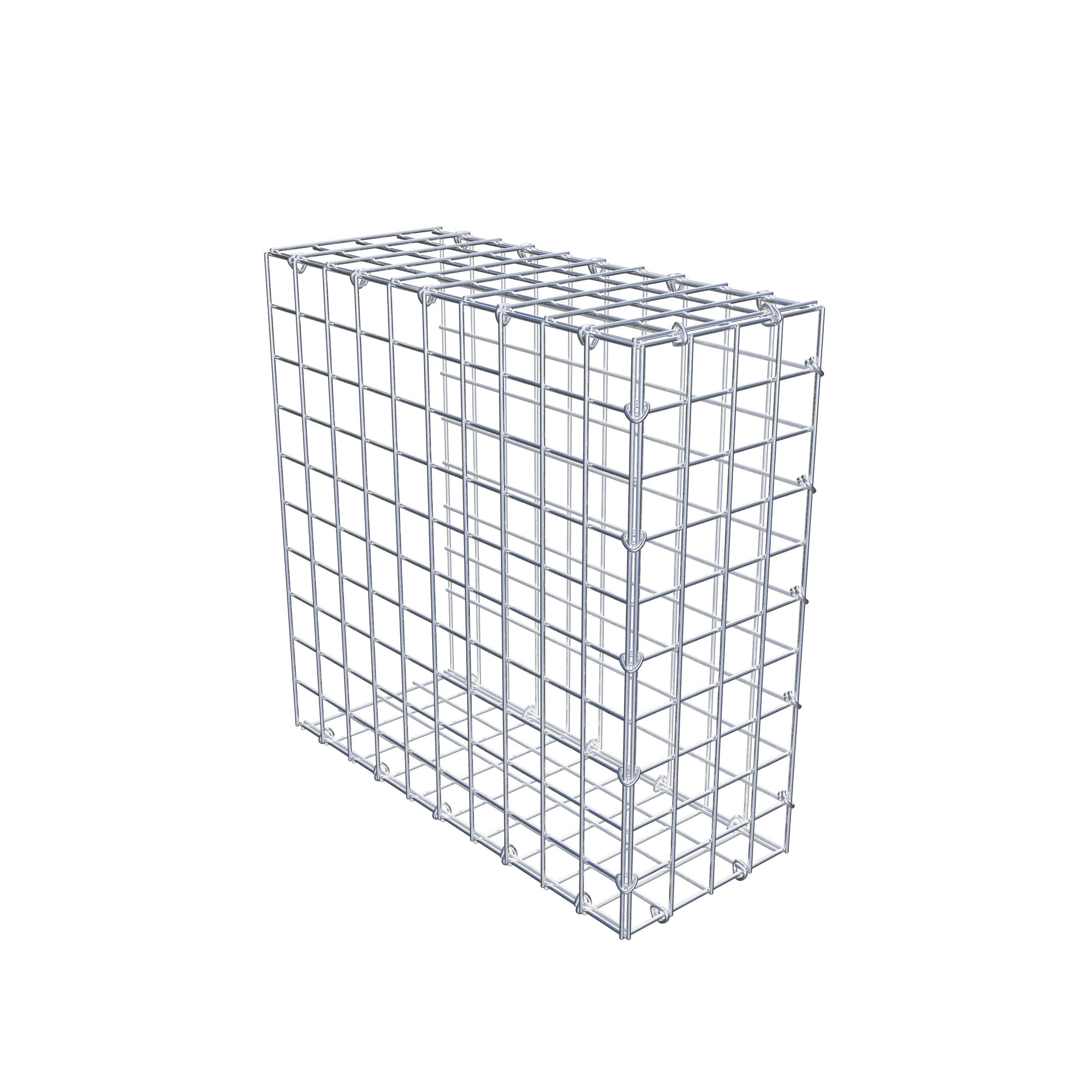 Mounted gabion type 2 50 cm x 50 cm x 20 cm (L x H x D), mesh size 5 cm x 5 cm, C-ring