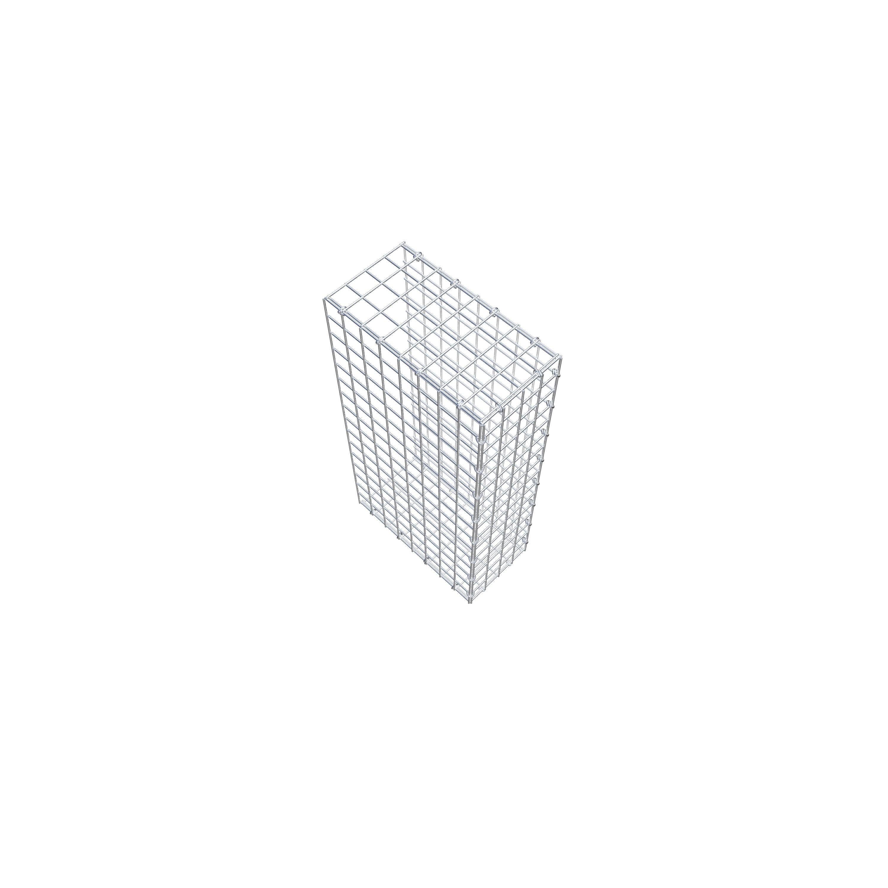 Mounted gabion type 2 80 cm x 40 cm x 20 cm (L x H x D), mesh size 5 cm x 5 cm, C-ring