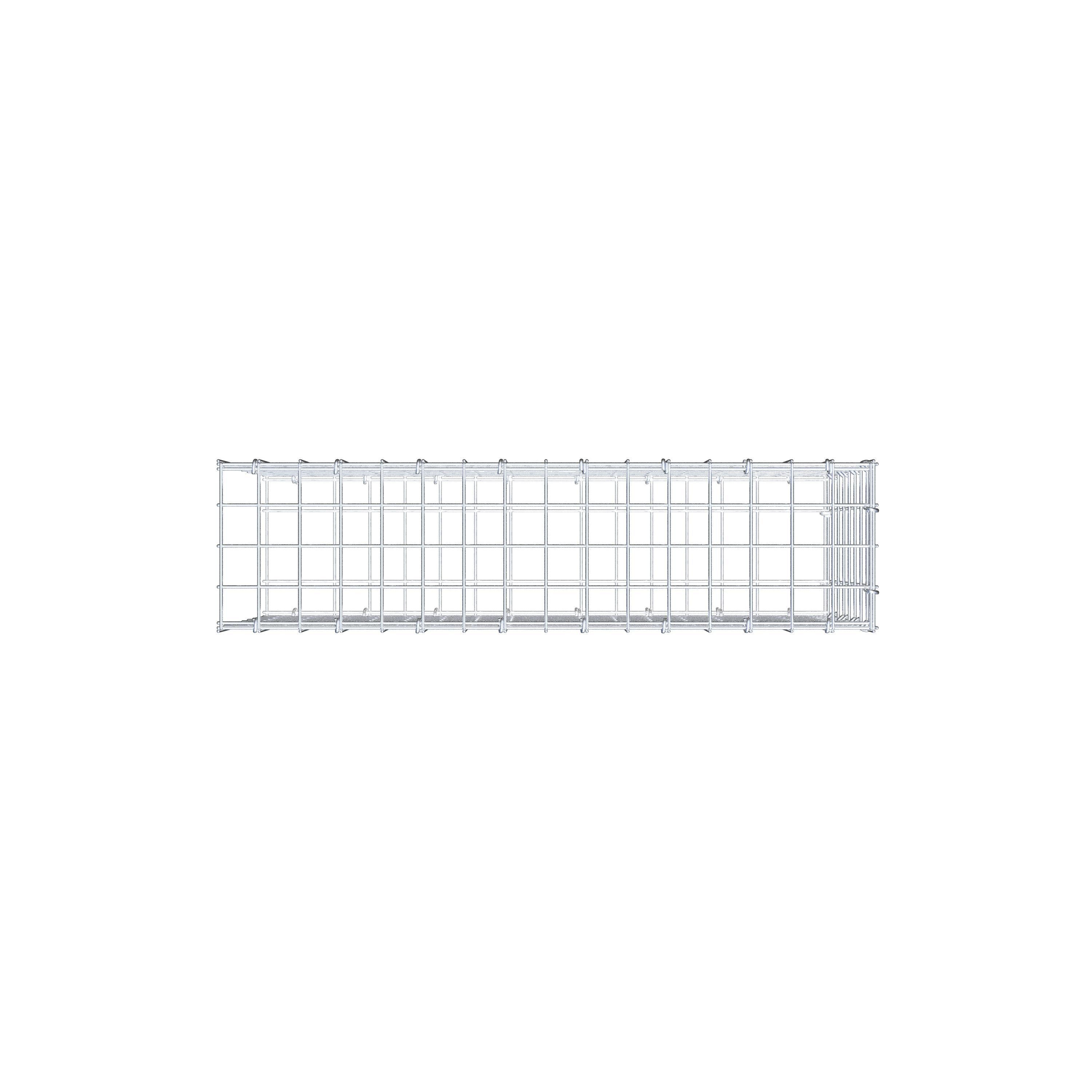 Mounted gabion type 2 80 cm x 40 cm x 20 cm (L x H x D), mesh size 5 cm x 5 cm, C-ring