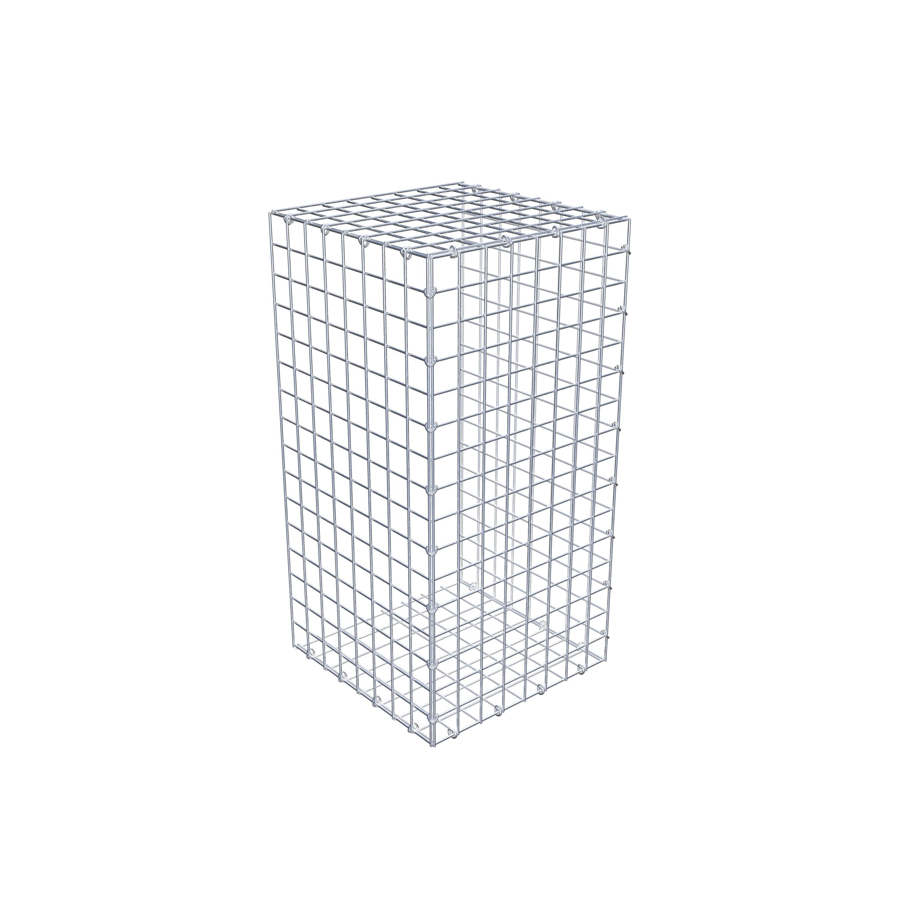 Mounted gabion type 2 80 cm x 40 cm x 40 cm (L x H x D), mesh size 5 cm x 5 cm, C-ring