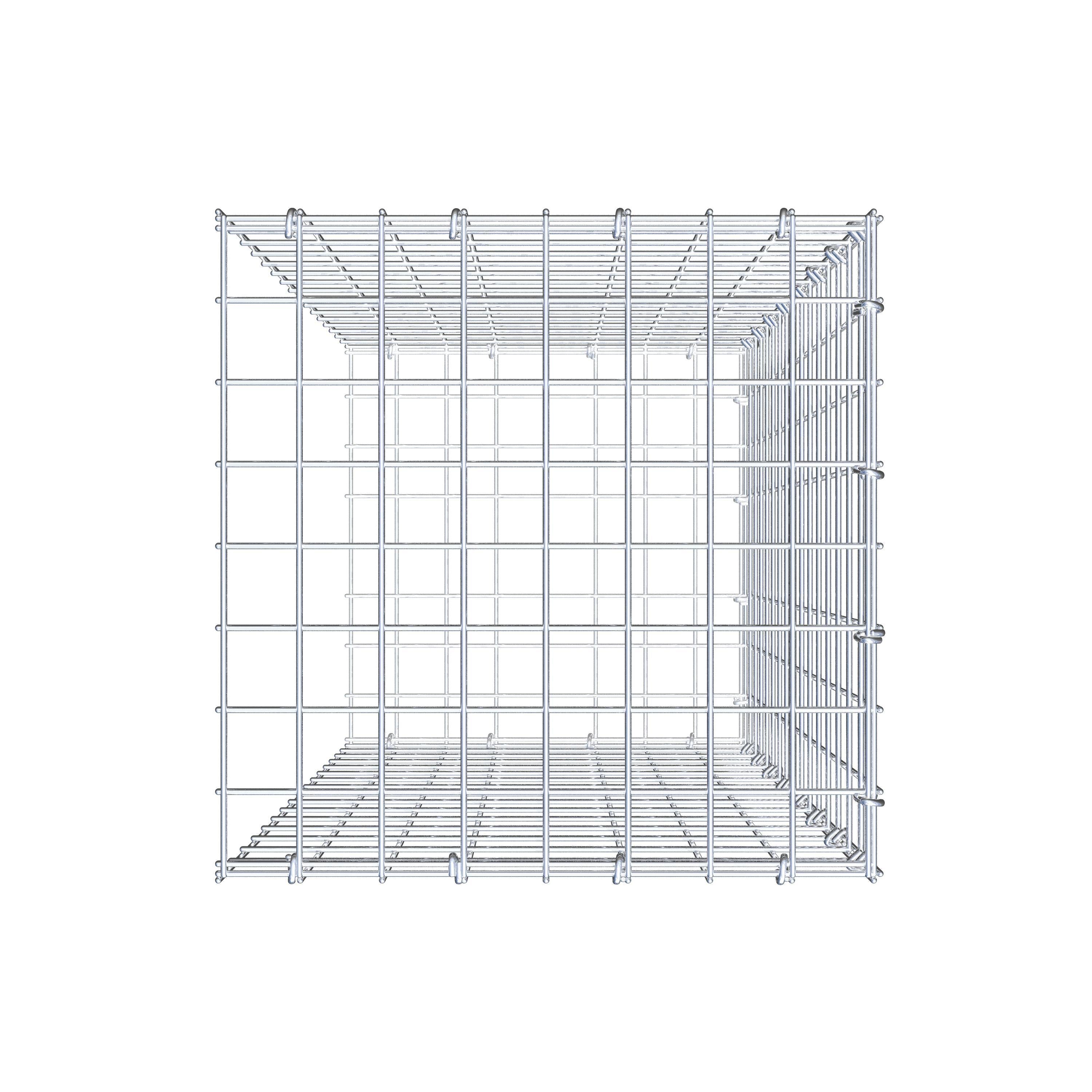 Pila adicional tipo 2 80 cm x 40 cm x 40 cm (L x A x P), malla 5 cm x 5 cm, anillo en C