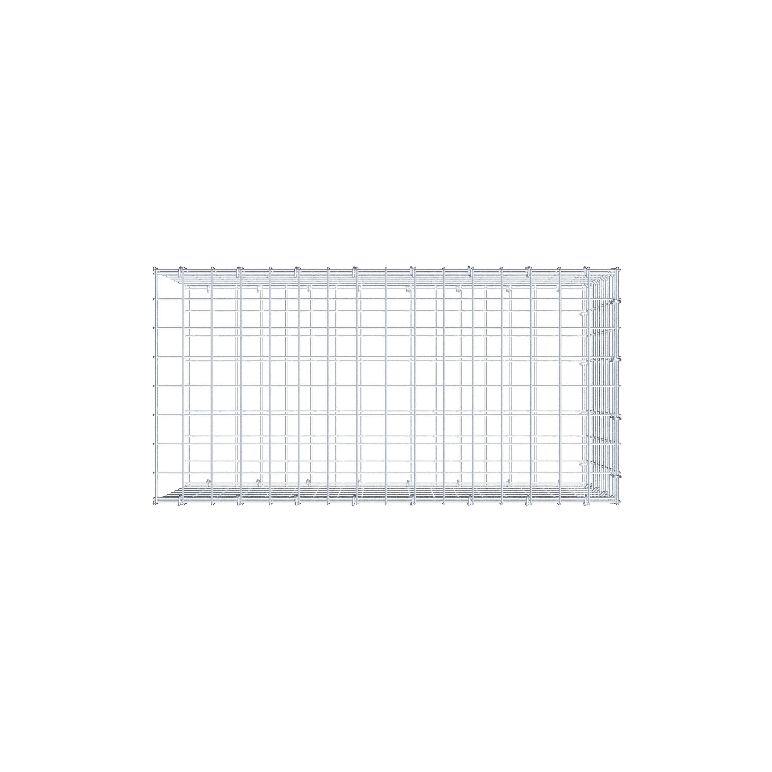 Mounted gabion type 2 80 cm x 40 cm x 40 cm (L x H x D), mesh size 5 cm x 5 cm, C-ring