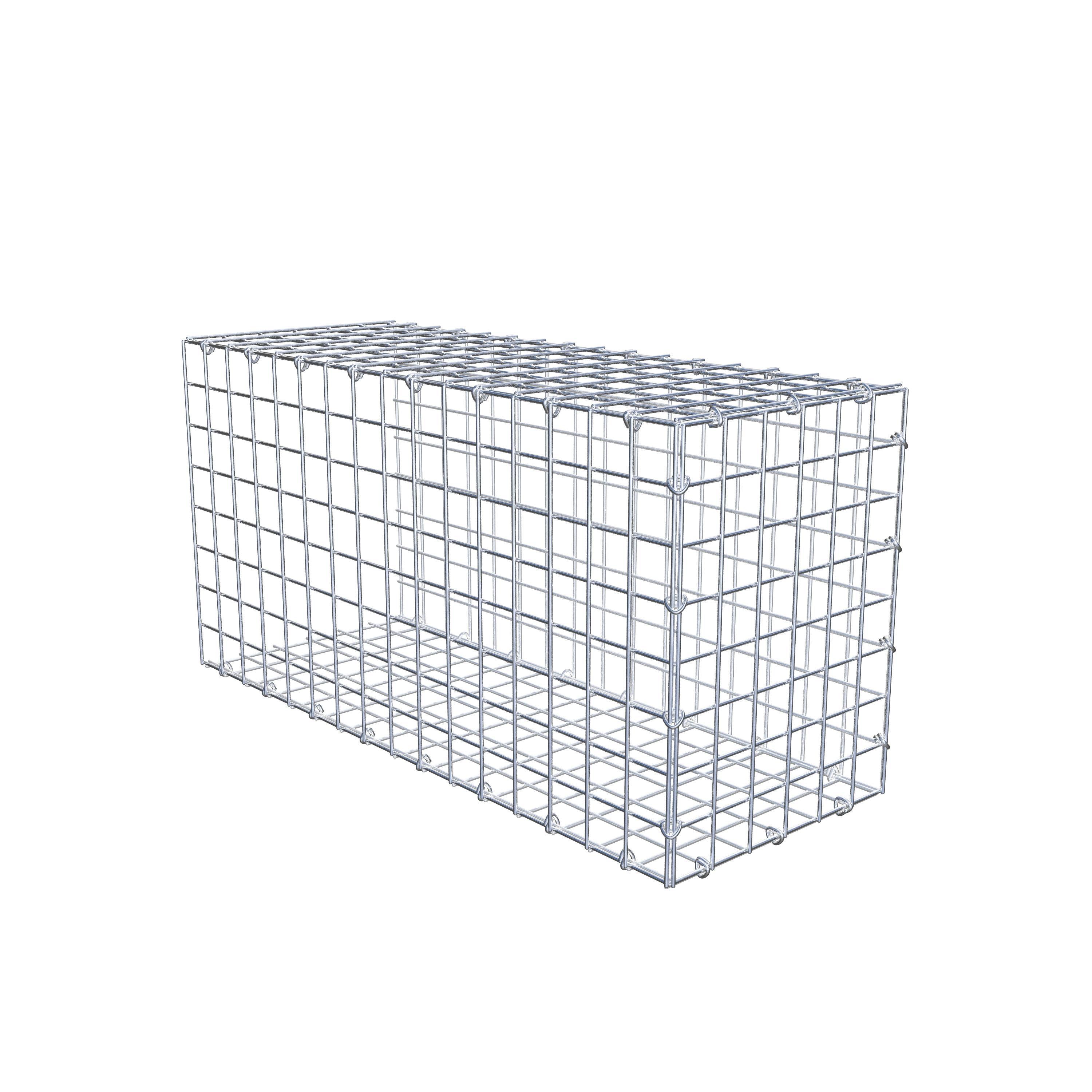 Mounted gabion type 2 80 cm x 40 cm x 30 cm (L x H x D), mesh size 5 cm x 5 cm, C-ring