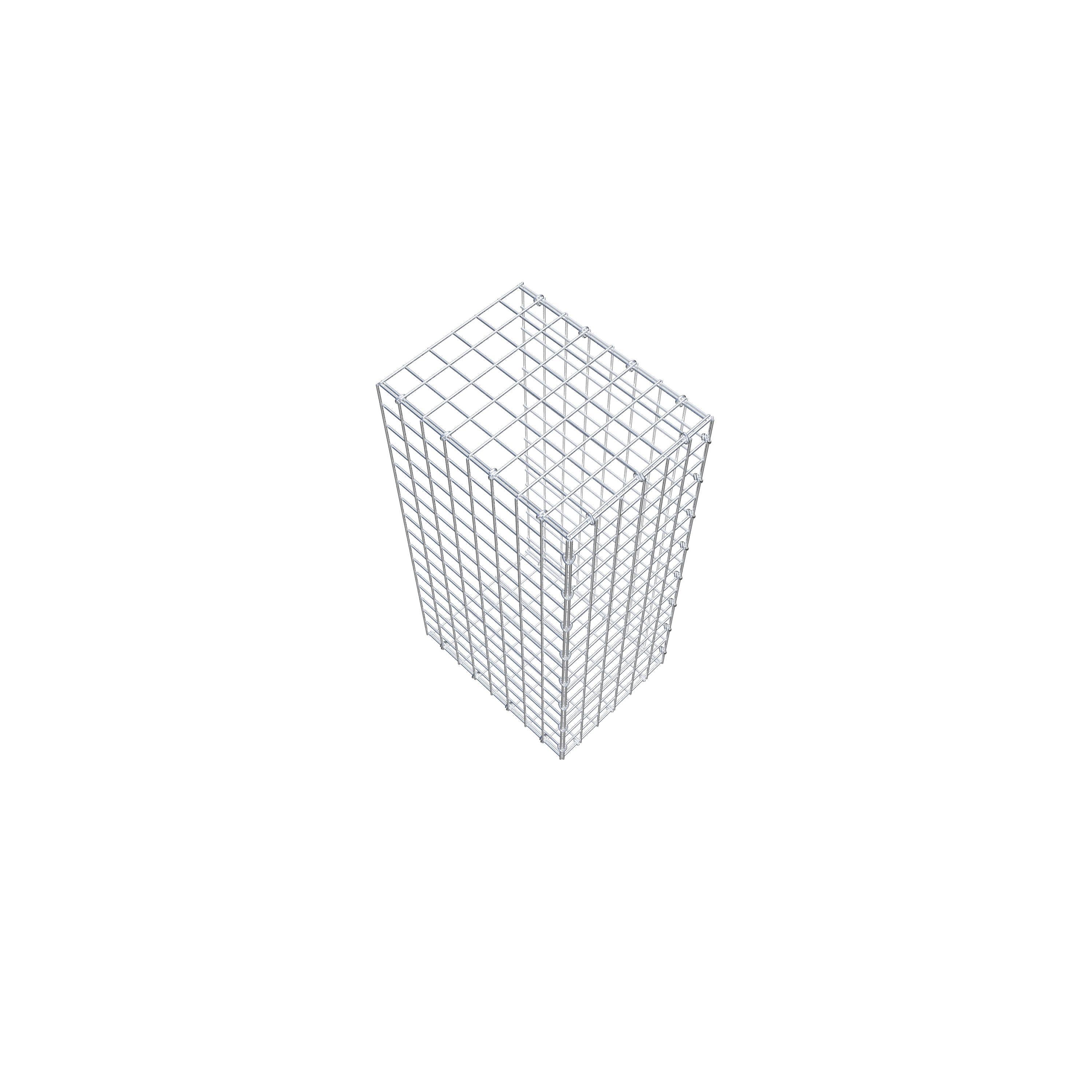 Mounted gabion type 2 80 cm x 40 cm x 30 cm (L x H x D), mesh size 5 cm x 5 cm, C-ring