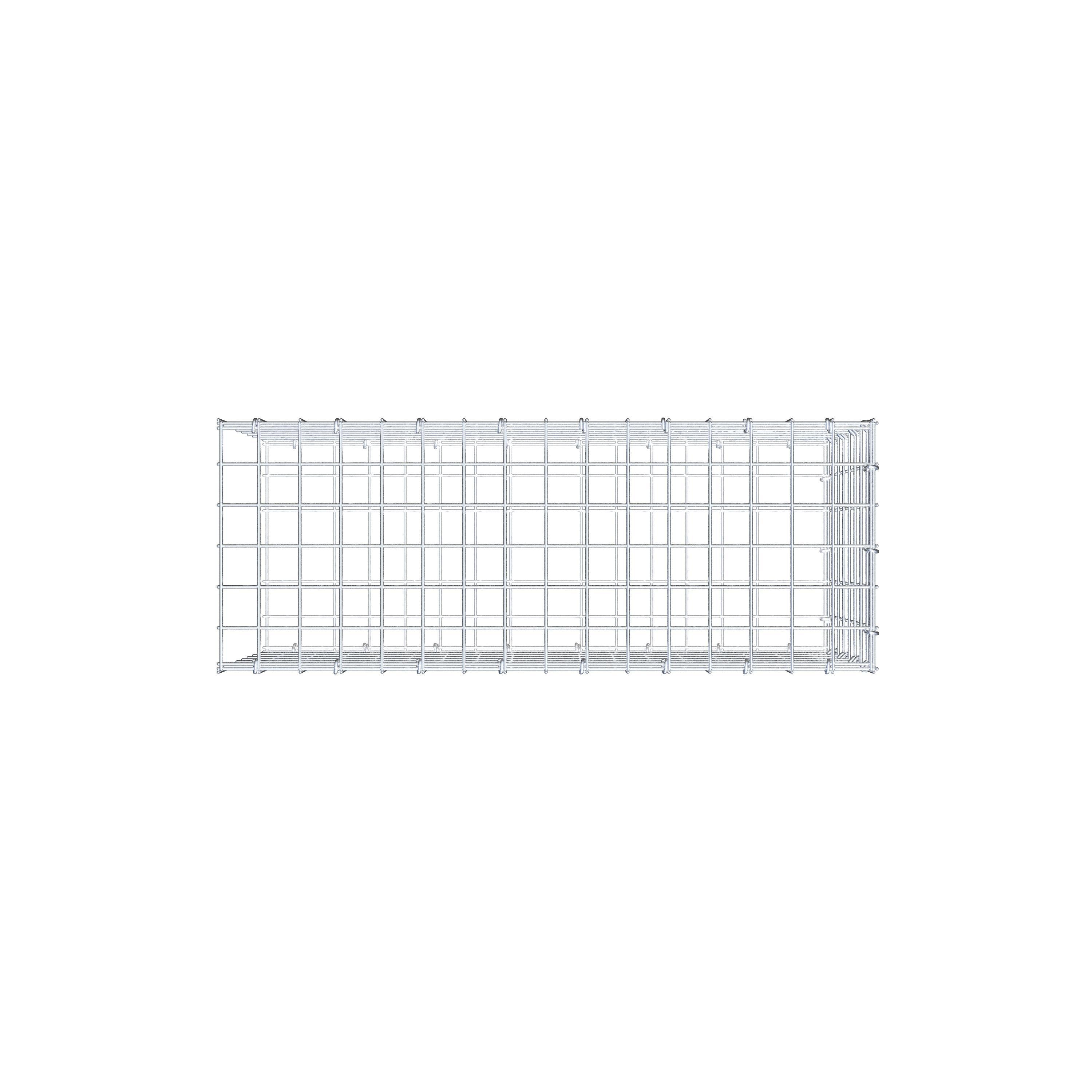 Mounted gabion type 2 80 cm x 40 cm x 30 cm (L x H x D), mesh size 5 cm x 5 cm, C-ring